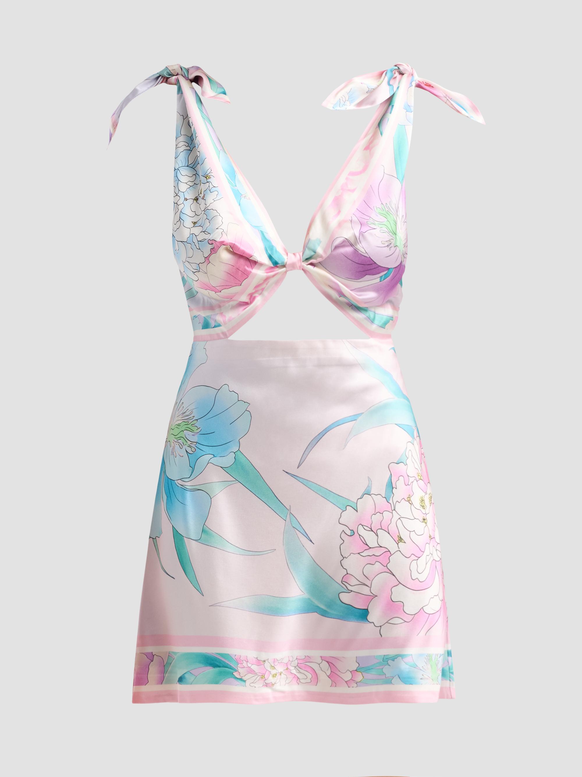 seashell mini dress Hyacinth House Pink Seashell Oceana Mini Dress Pink / XXS