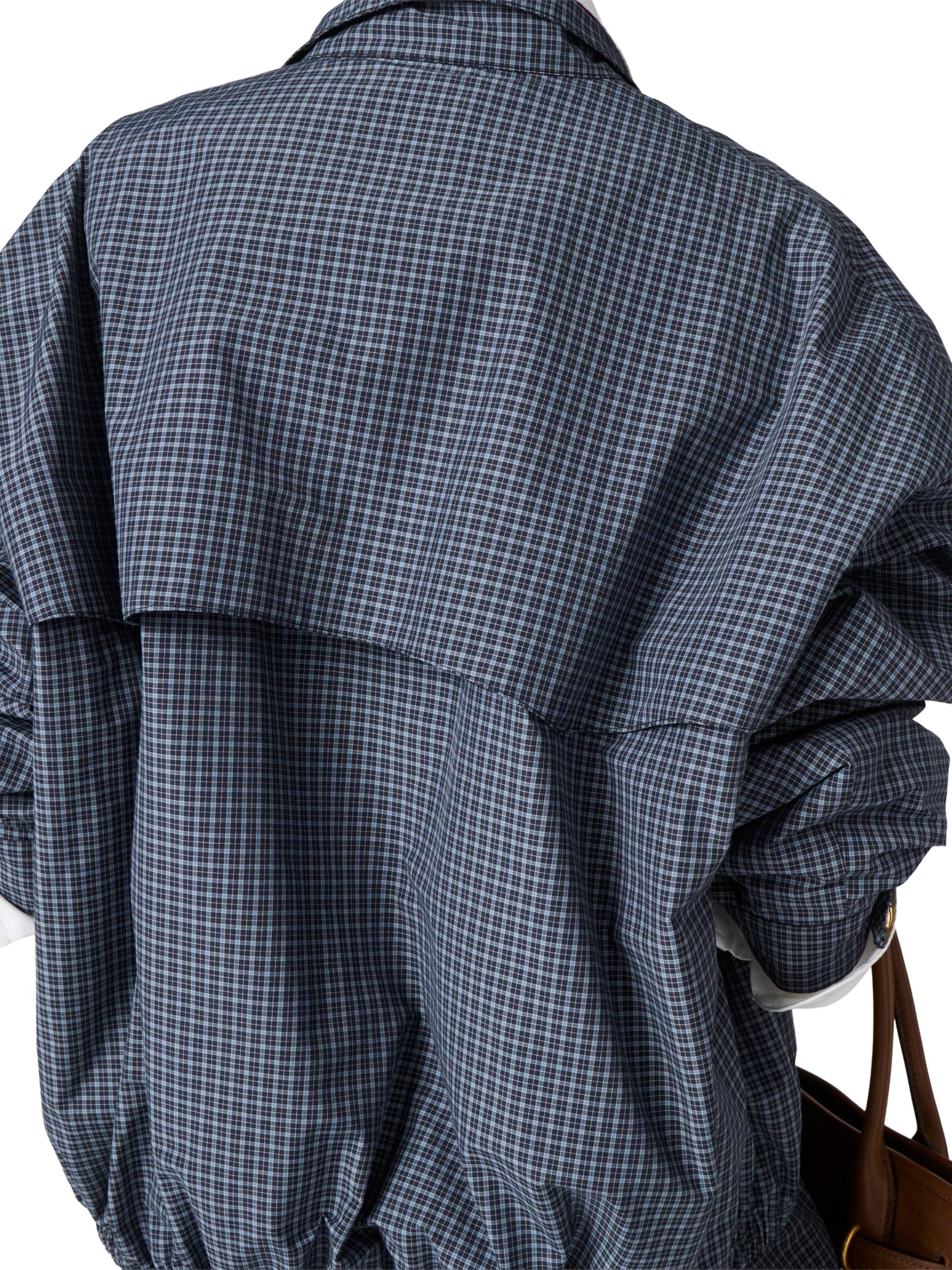 Miu Miu Checked Technical Fabric Blouson Jacket | Saks Fifth Avenue