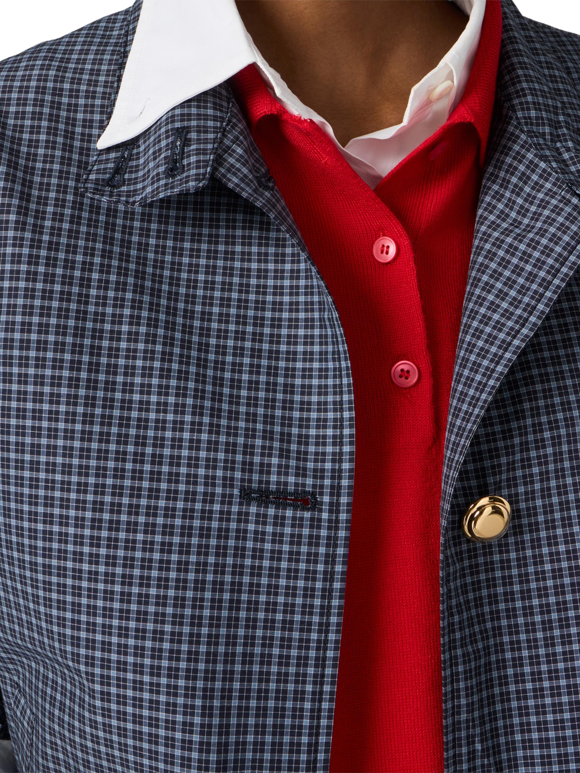 Miu Miu Checked Technical Fabric Blouson Jacket | Saks Fifth Avenue