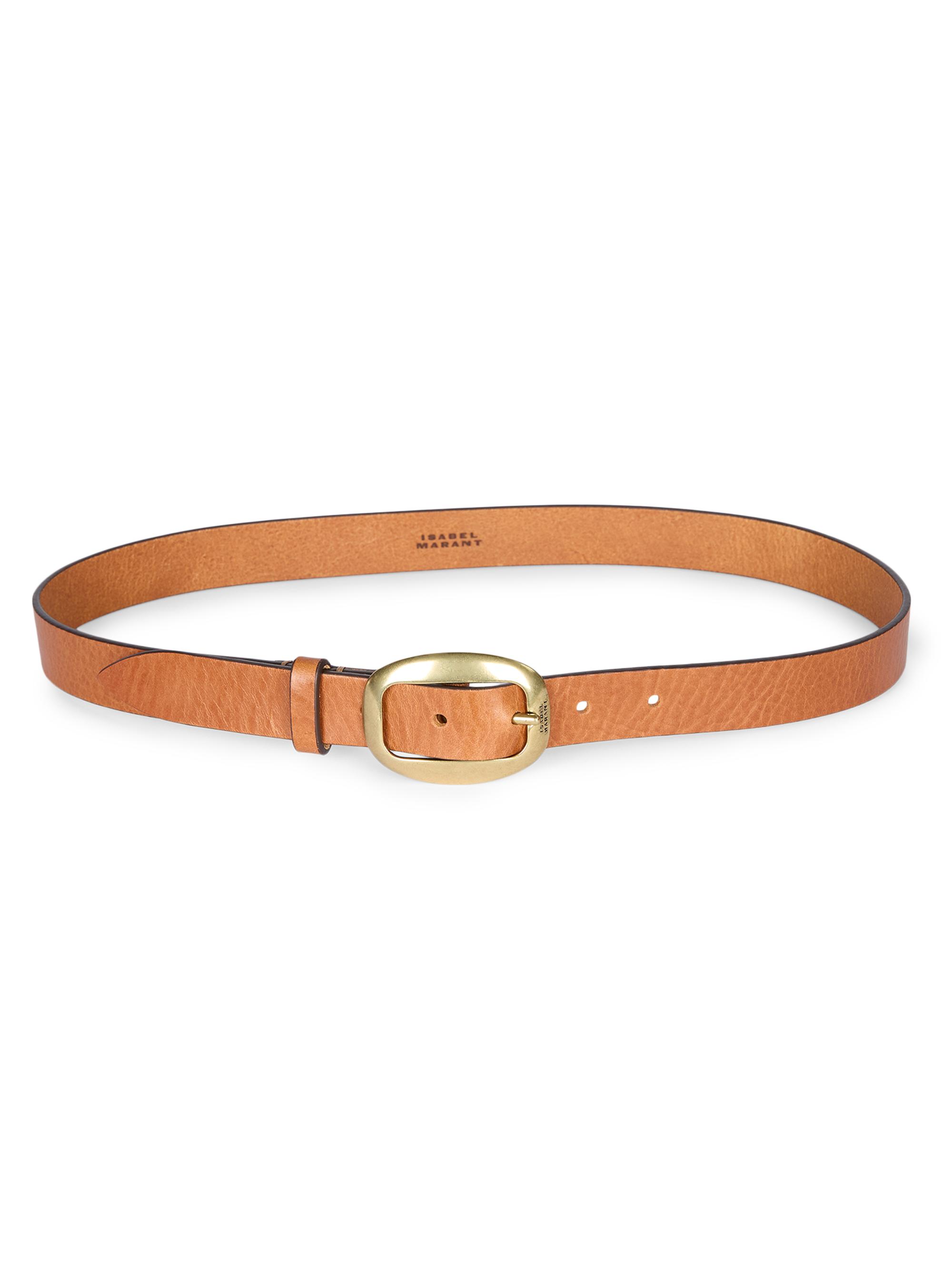 Isabel Marant Women's Dara Small Leather Belt - Cognac