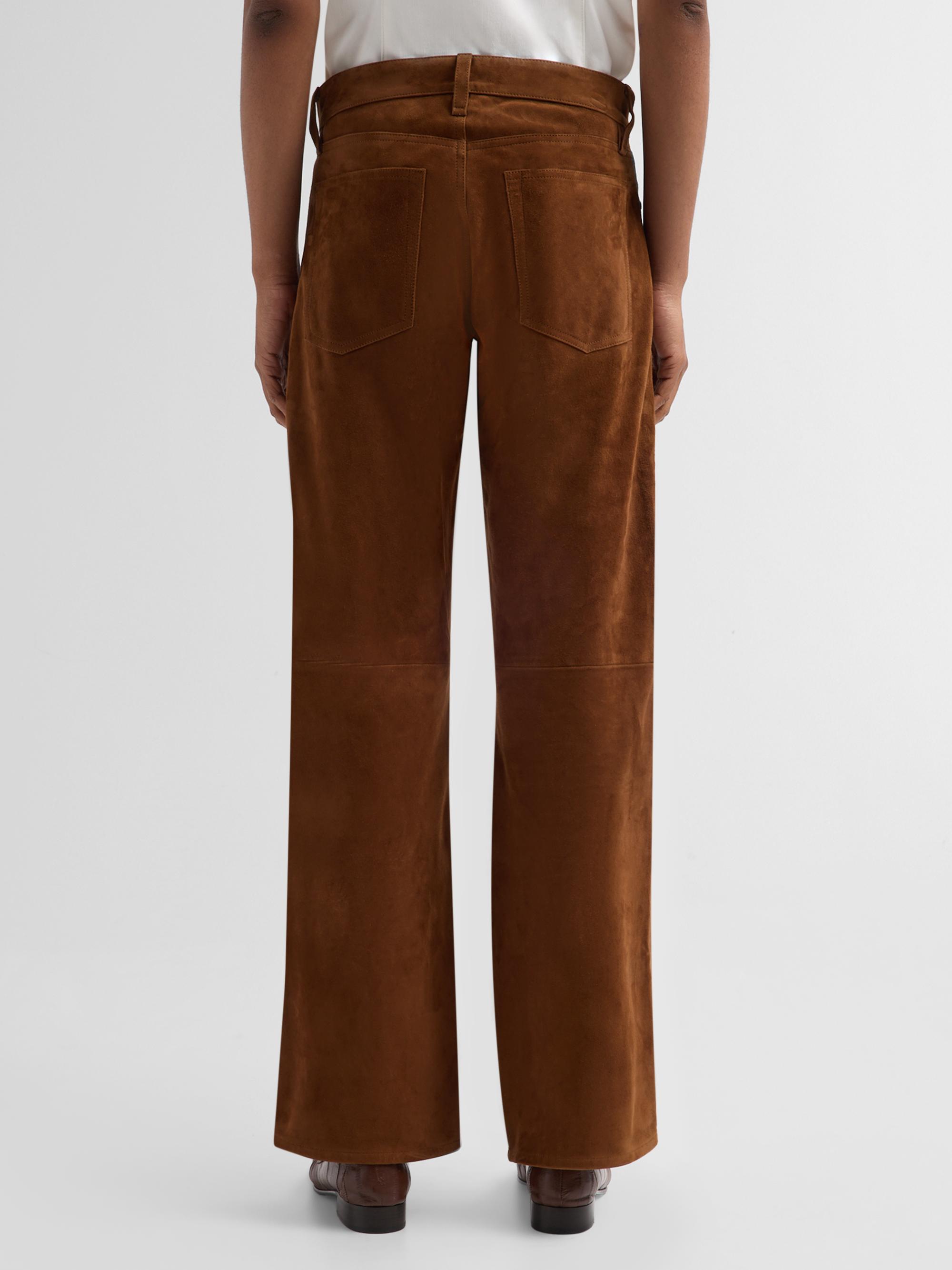 rag & bone Women's Cam Suede Pants - Brown | Thumbnail 3