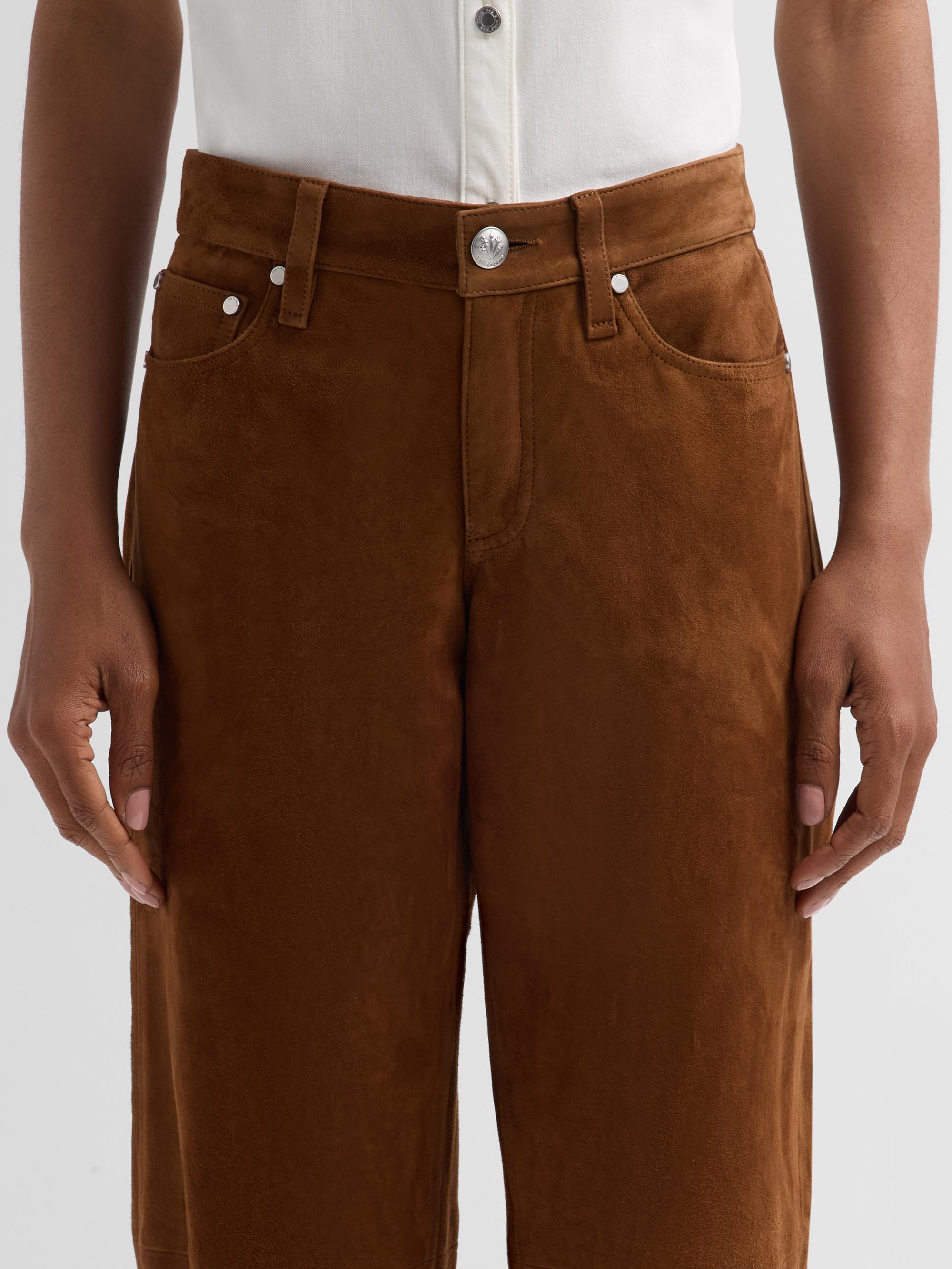 rag & bone Women's Cam Suede Pants - Brown | Thumbnail 5