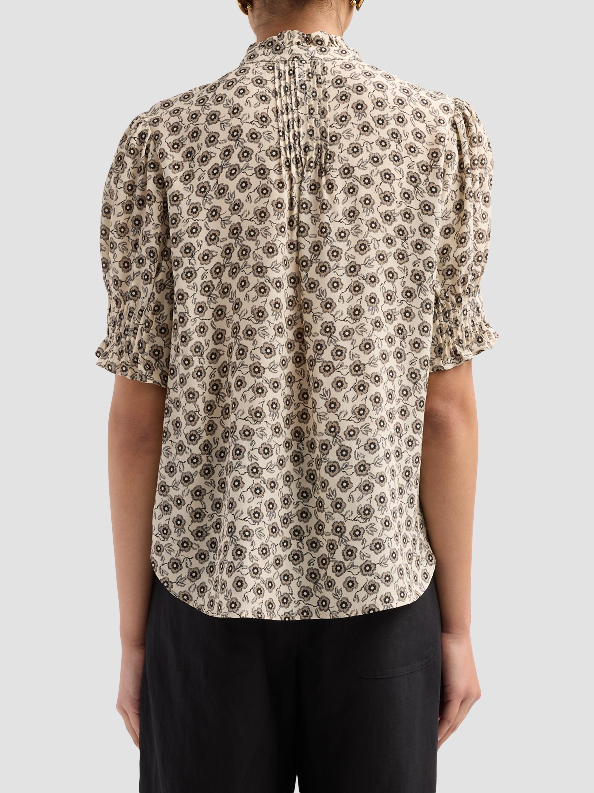 rag & bone Women's Dakota Floral Silk-Blend Blouse - Cream Floral | Thumbnail 3