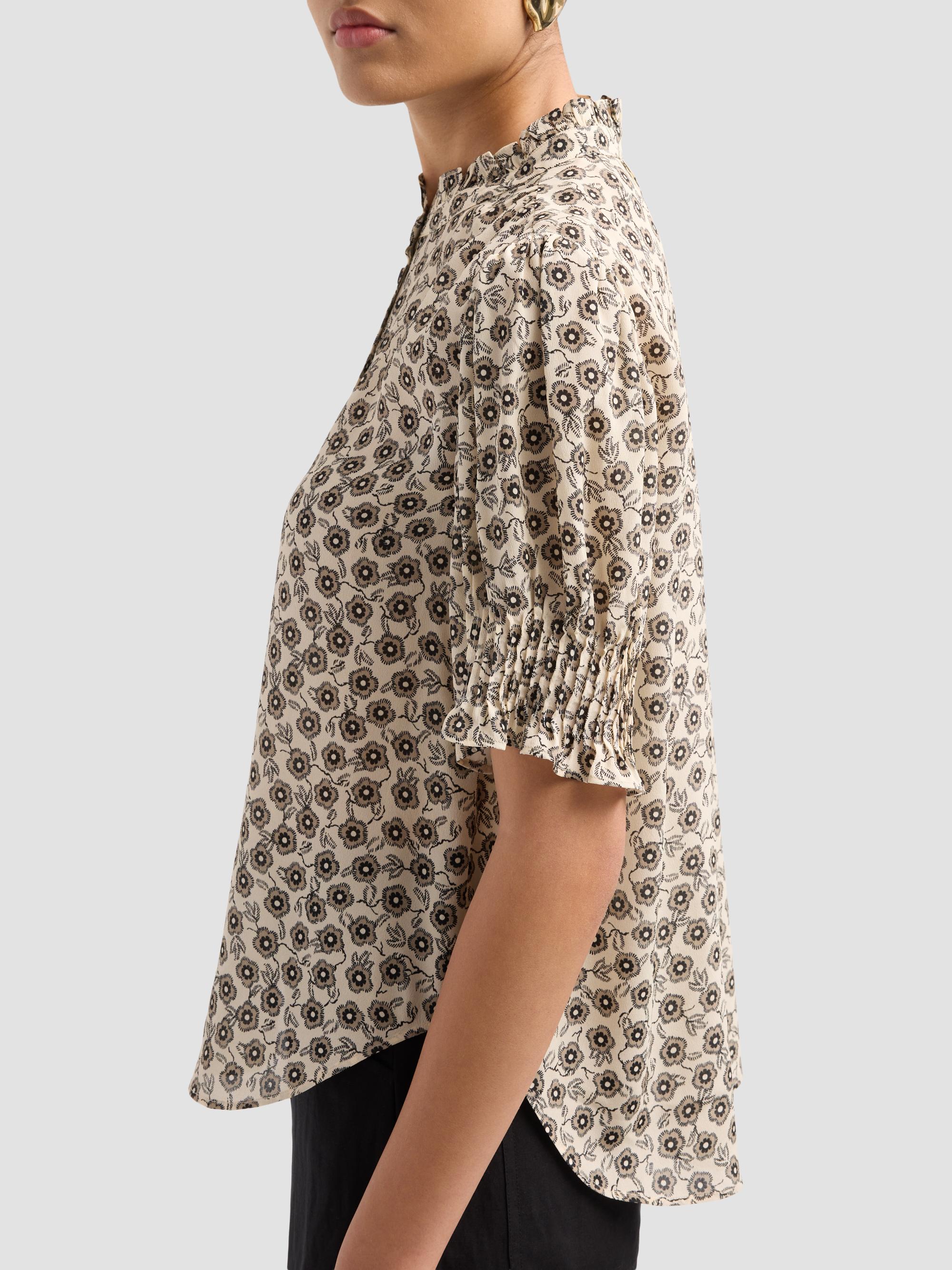 rag & bone Women's Dakota Floral Silk-Blend Blouse - Cream Floral | Thumbnail 5