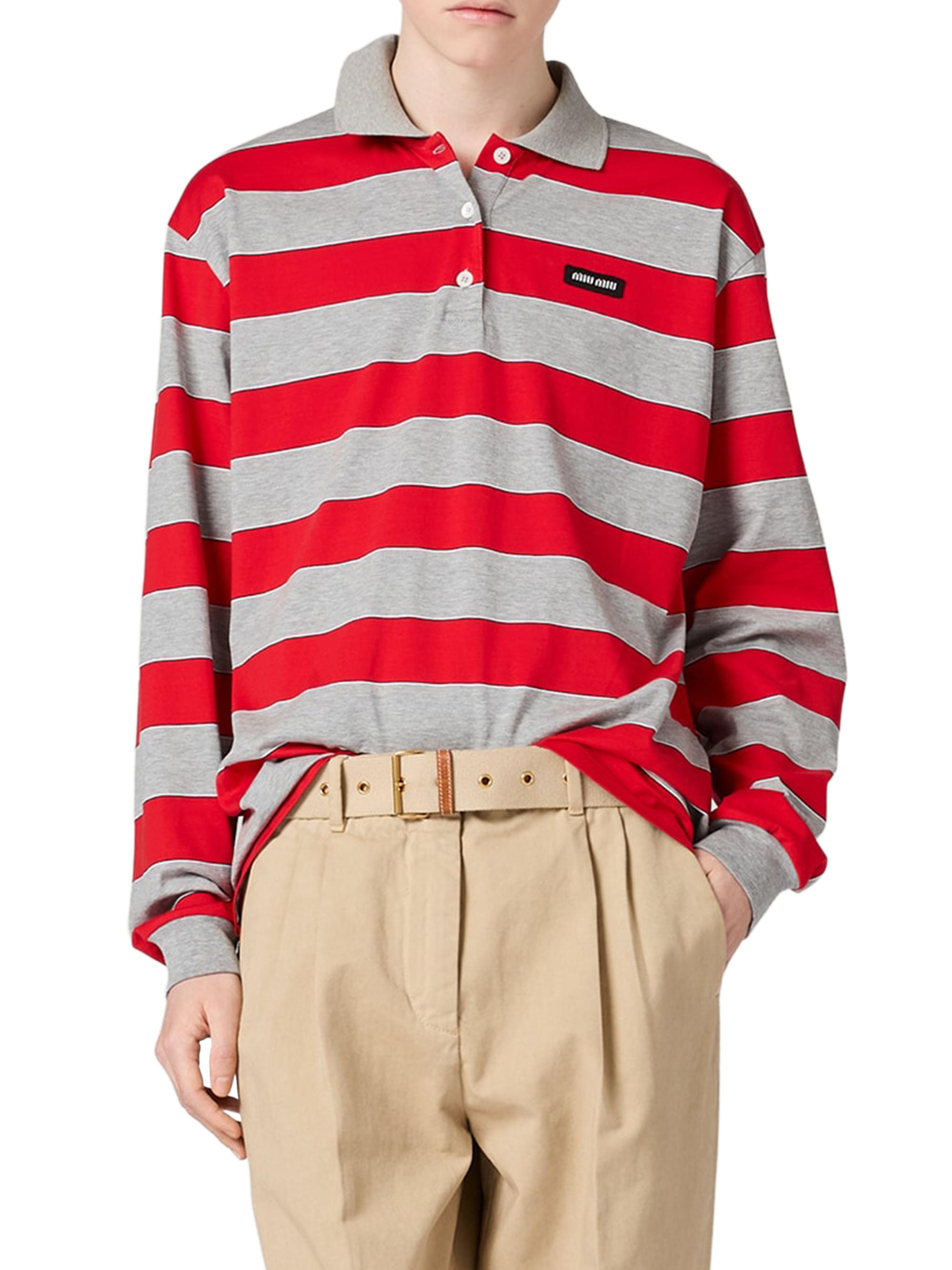 Striped Jersey Polo Shirt
