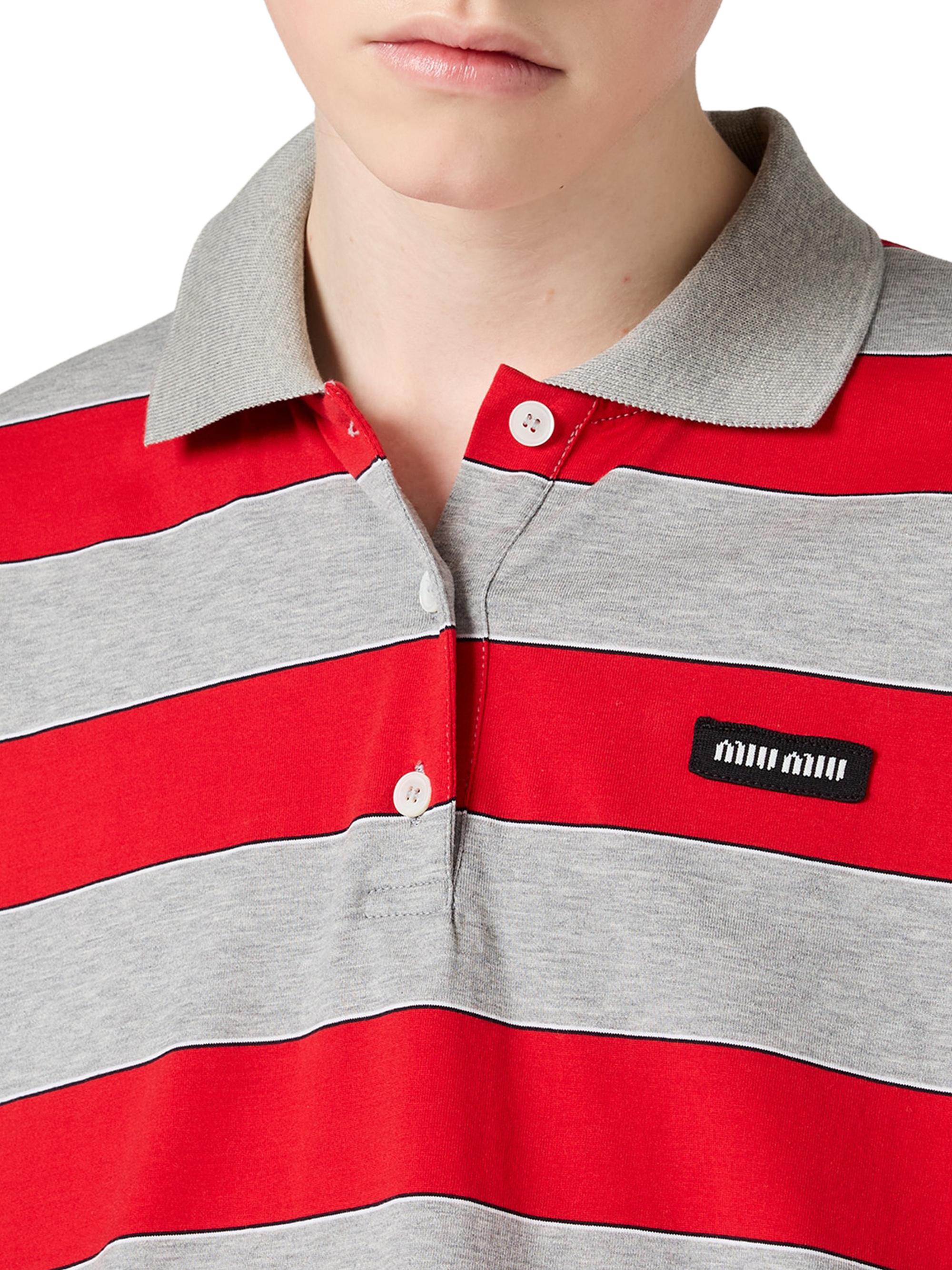 Striped Jersey Polo Shirt