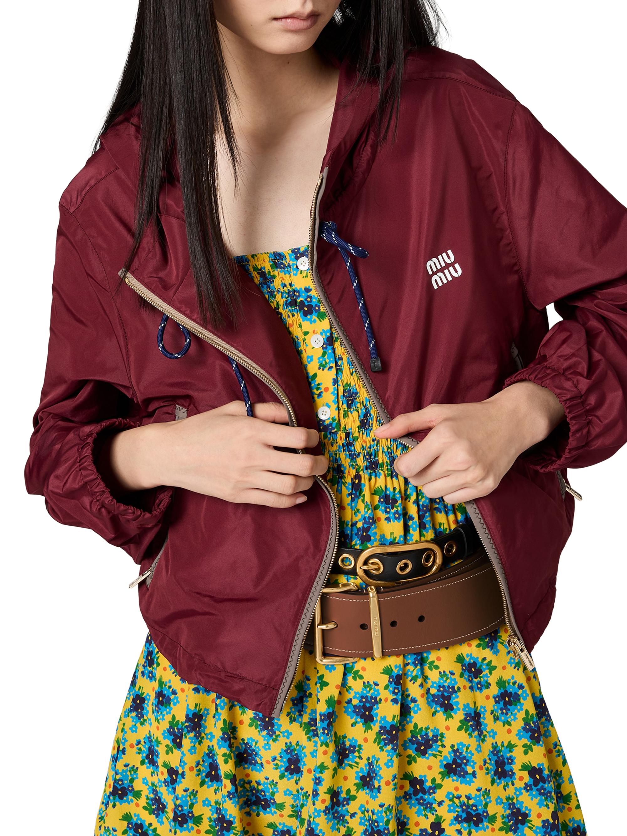 Miu Miu Technical Fabric Blouson Jacket | Saks Fifth Avenue