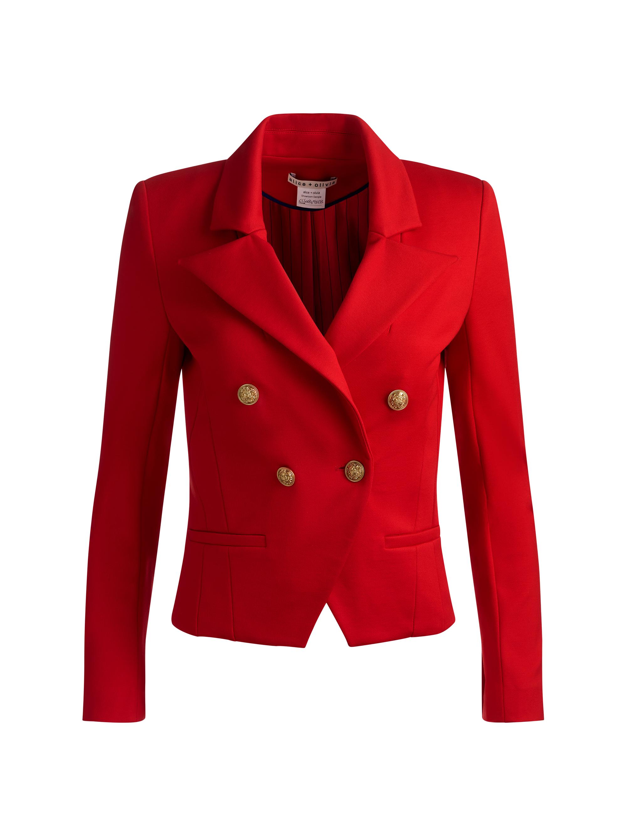 Sable Double-Breasted Crop Blazer