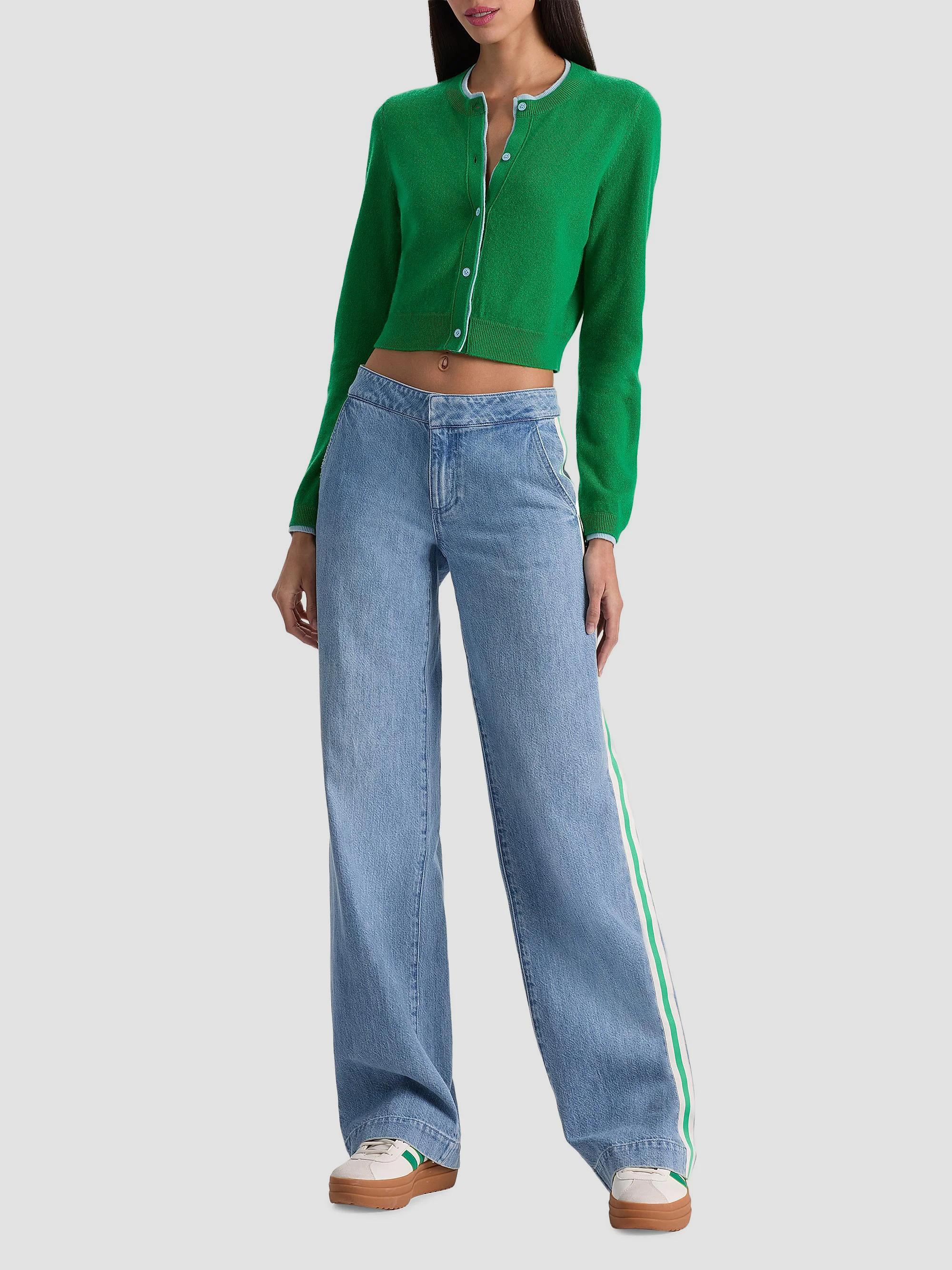 ALICE + OLIVIA Xander Low-Rise Straight-Leg Jeans | Saks Fifth Avenue