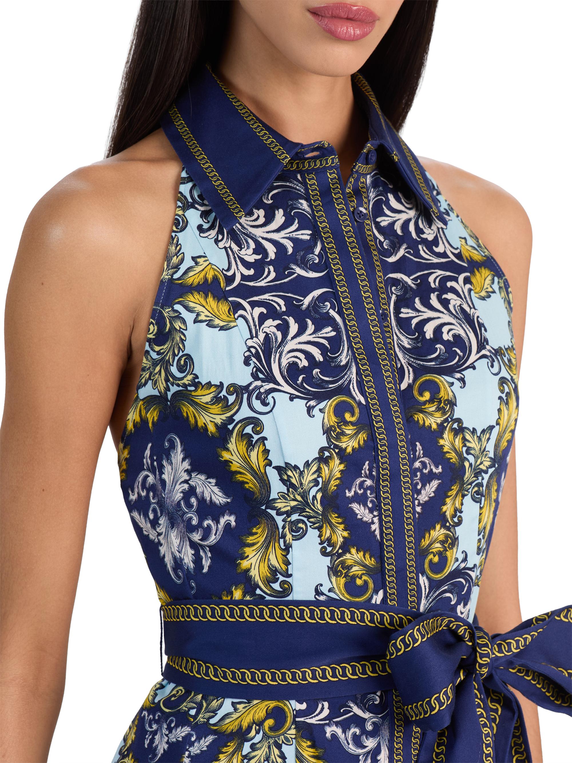 ALICE + OLIVIA Lucy Sleeveless Mini-Shirtdress | Saks Fifth Avenue