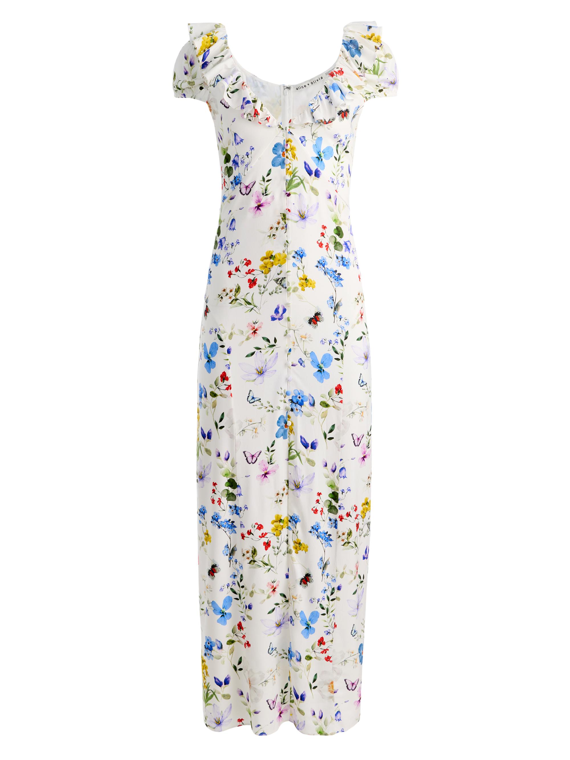 ALICE + OLIVIA Velia Floral-Embroidered Minidress | Saks Fifth Avenue