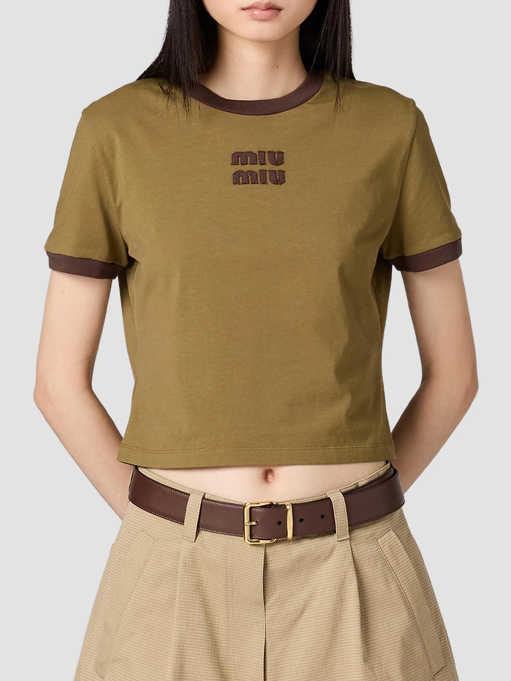 Miu Miu Cotton Jersey T-Shirt | Saks Fifth Avenue
