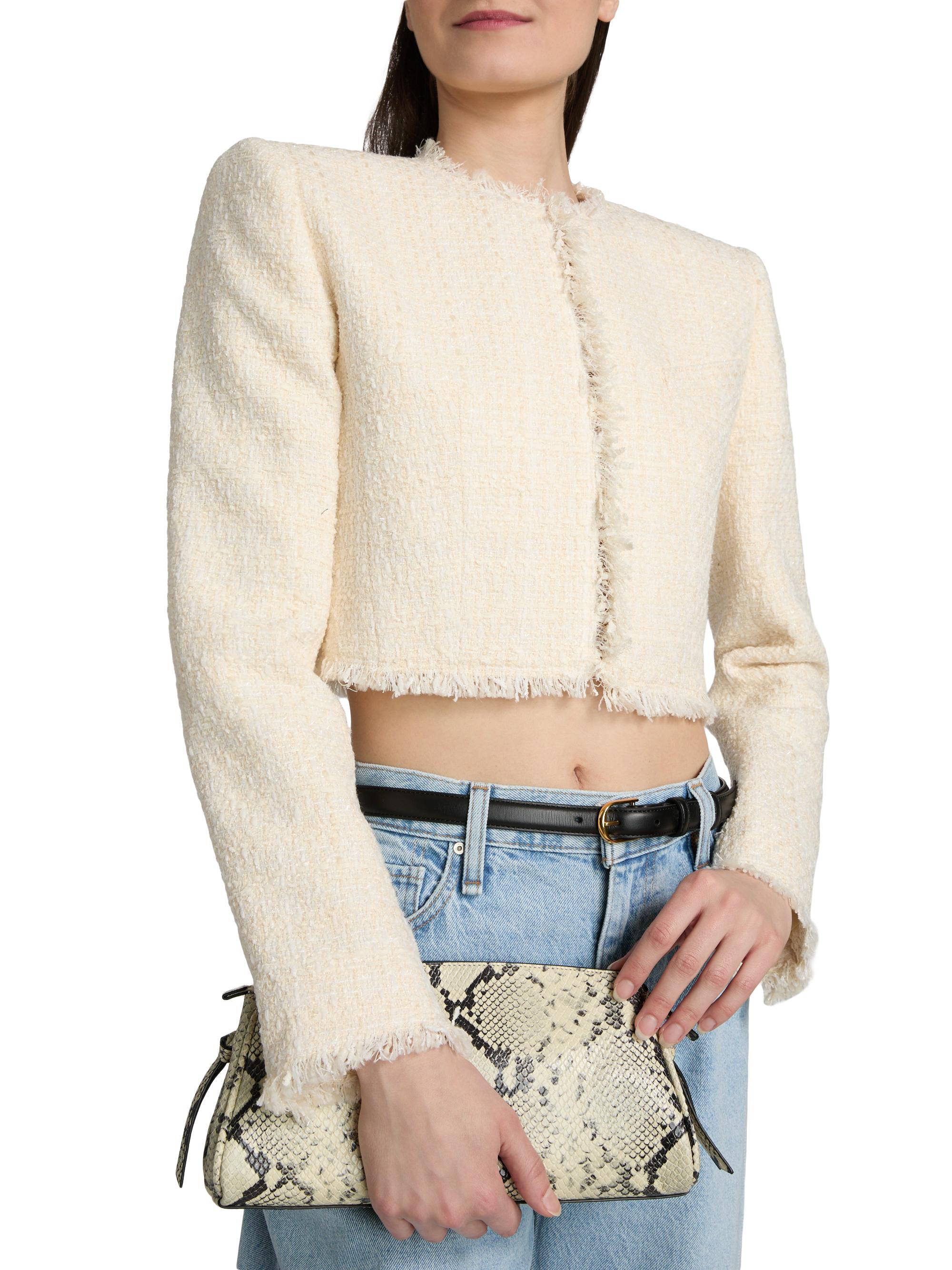 Balmain Spencer Tweed Cropped Jacket | Saks Fifth Avenue