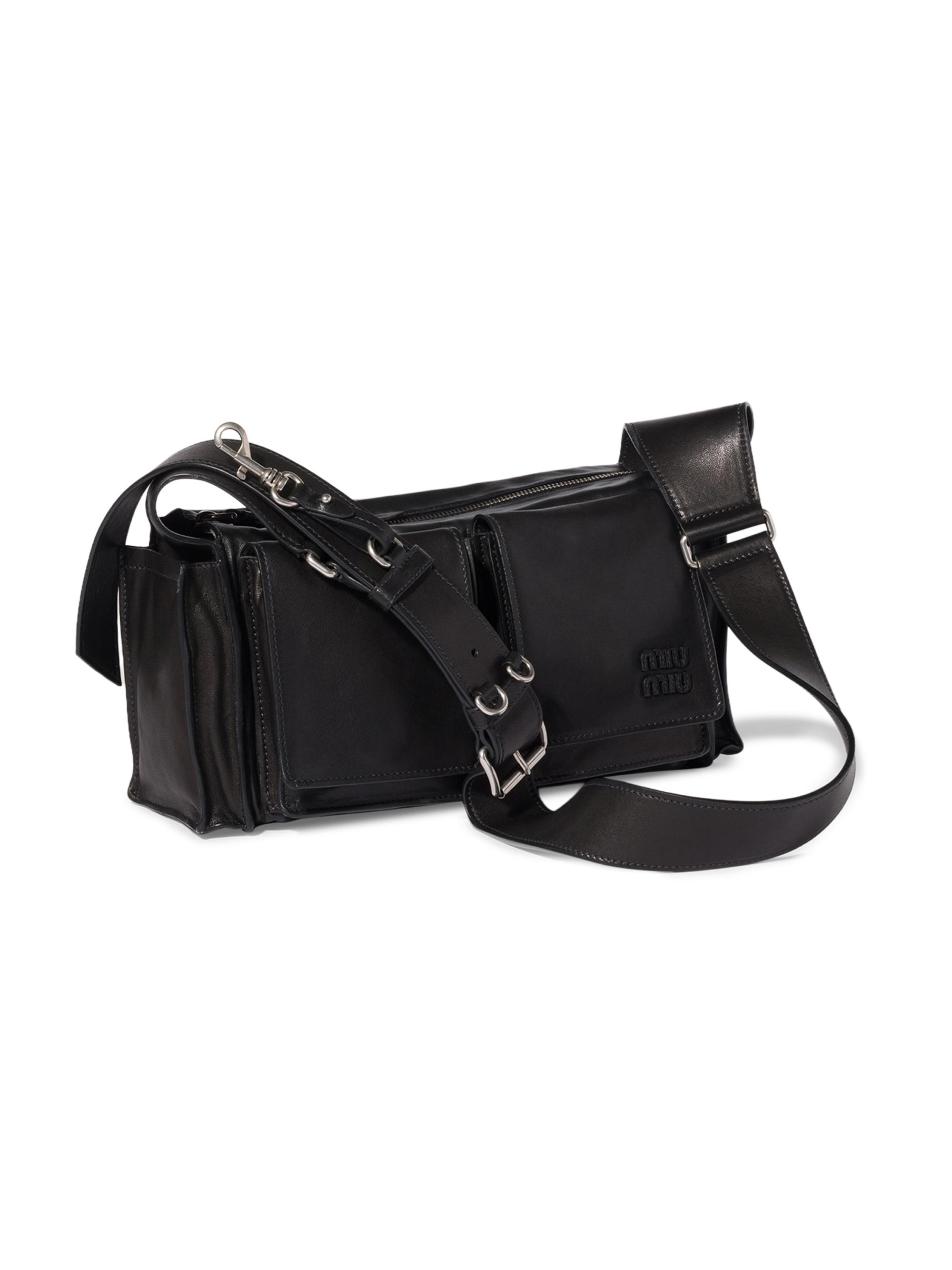 Miu Miu Utilitaire Nappa Leather Shoulder Bag | Saks Fifth Avenue
