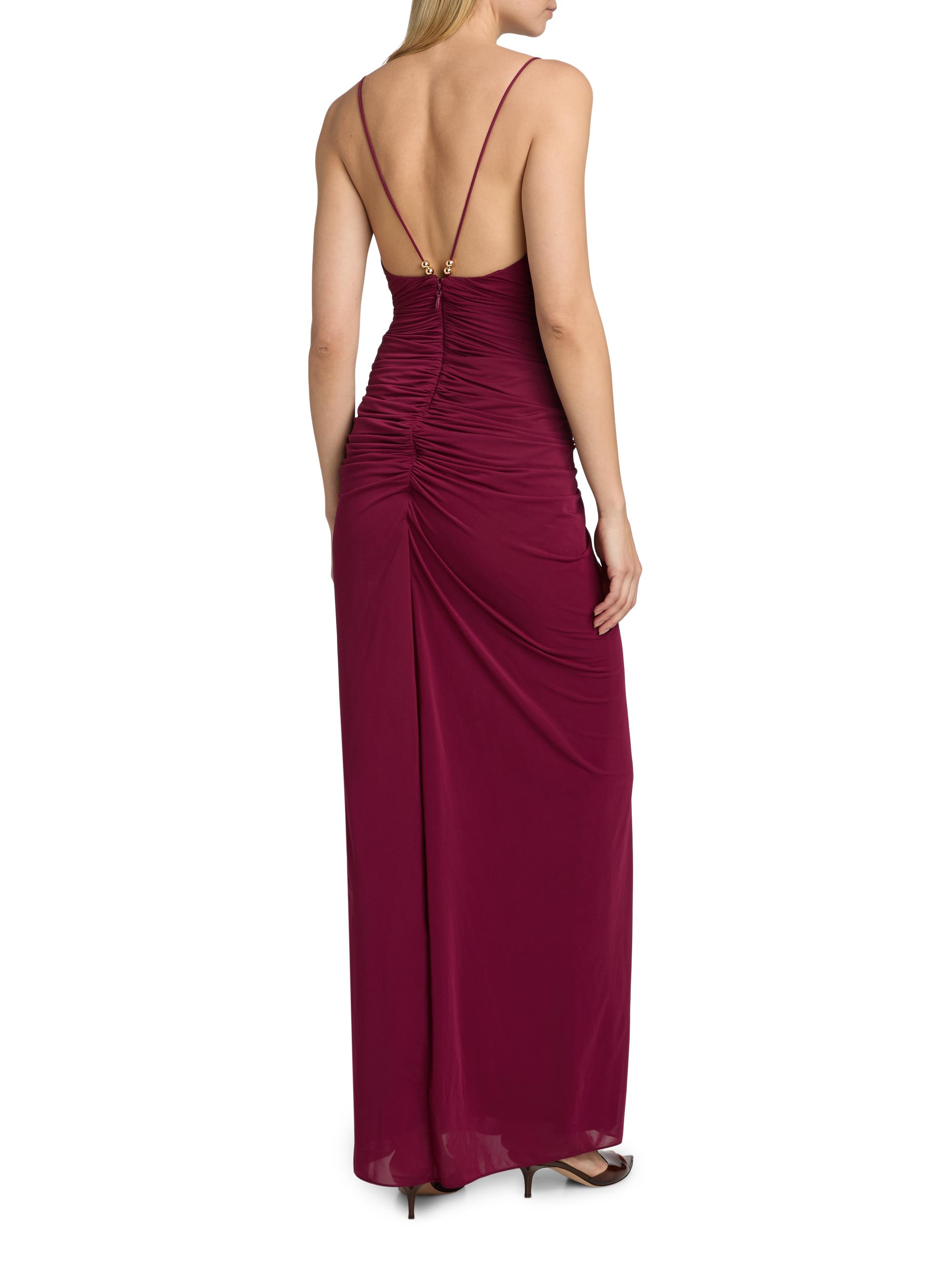 Ronny Kobo Women's Anya Ruched Maxi Dress - Blackberry | Thumbnail 5