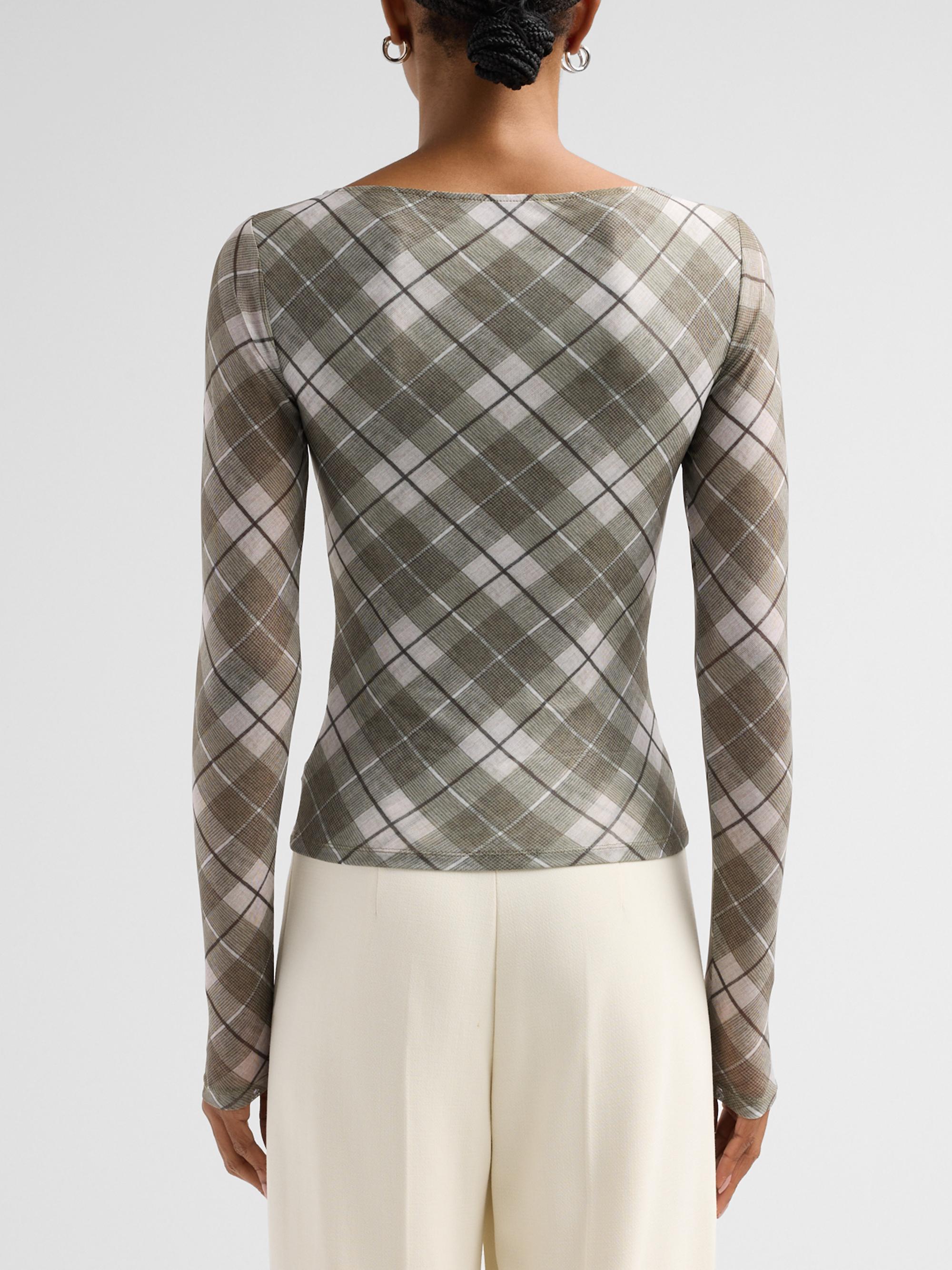 Ronny Kobo Women's Flume Plaid Long-Sleeve Top - Stevie Plaid | Thumbnail 3