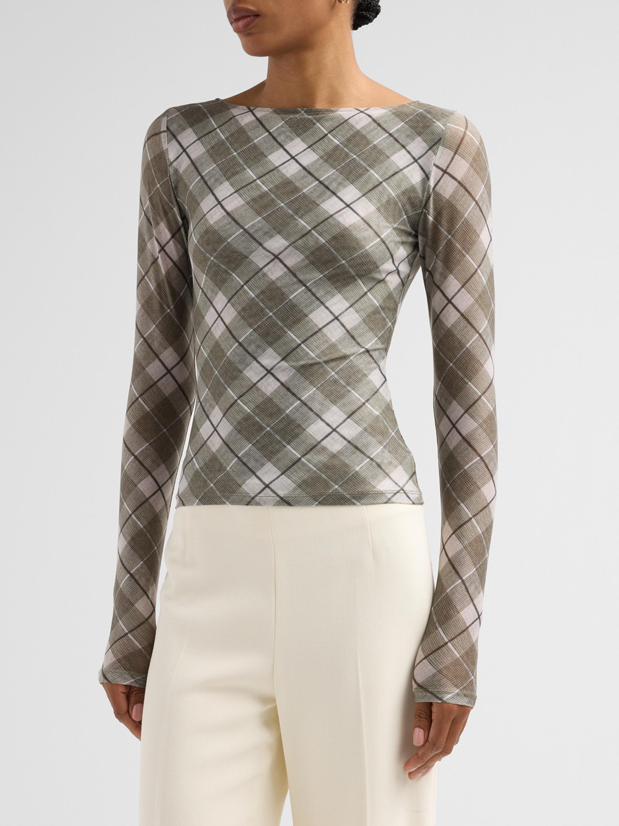 Ronny Kobo Women's Flume Plaid Long-Sleeve Top - Stevie Plaid | Thumbnail 4