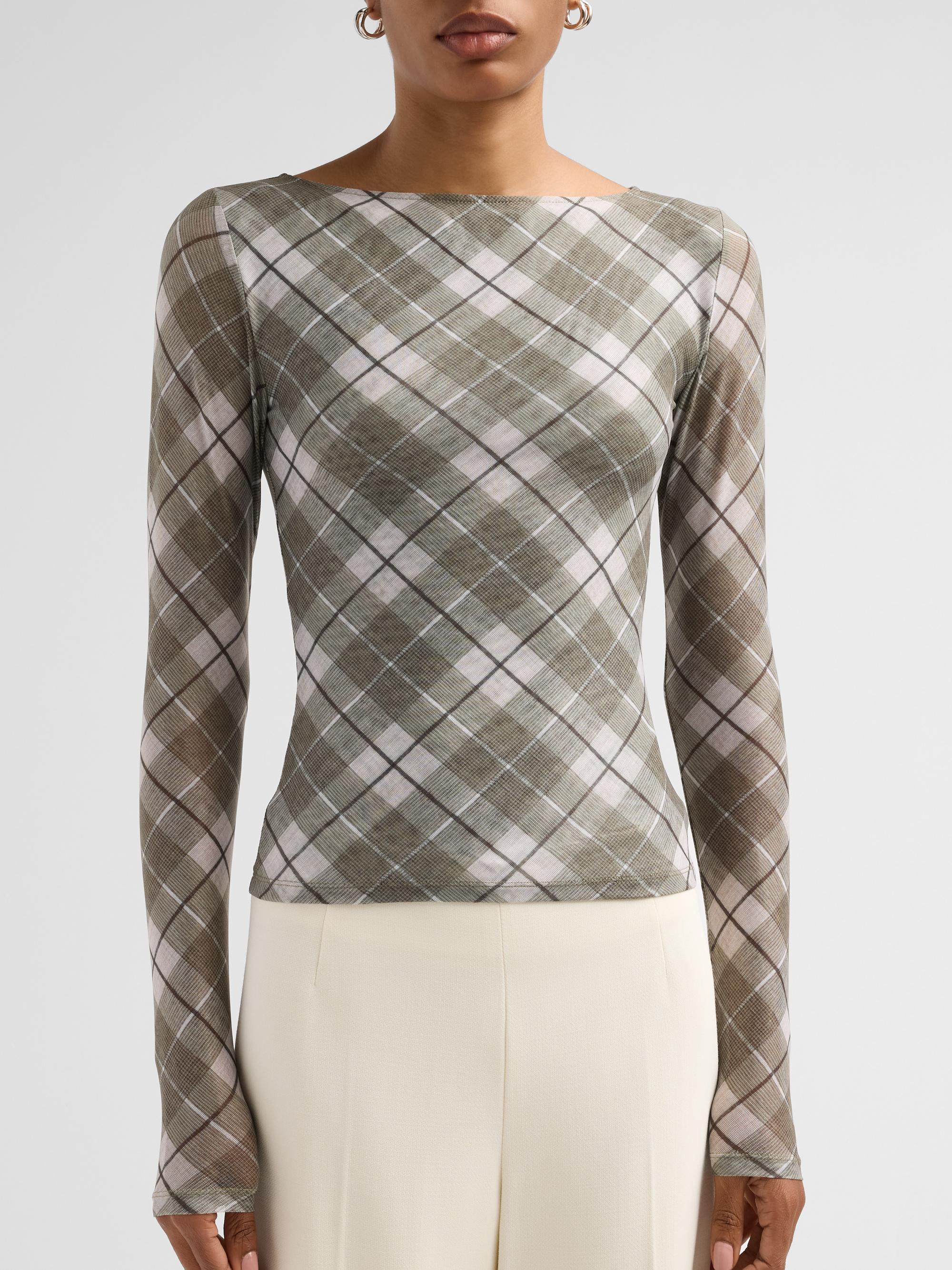 Ronny Kobo Women's Flume Plaid Long-Sleeve Top - Stevie Plaid | Thumbnail 5