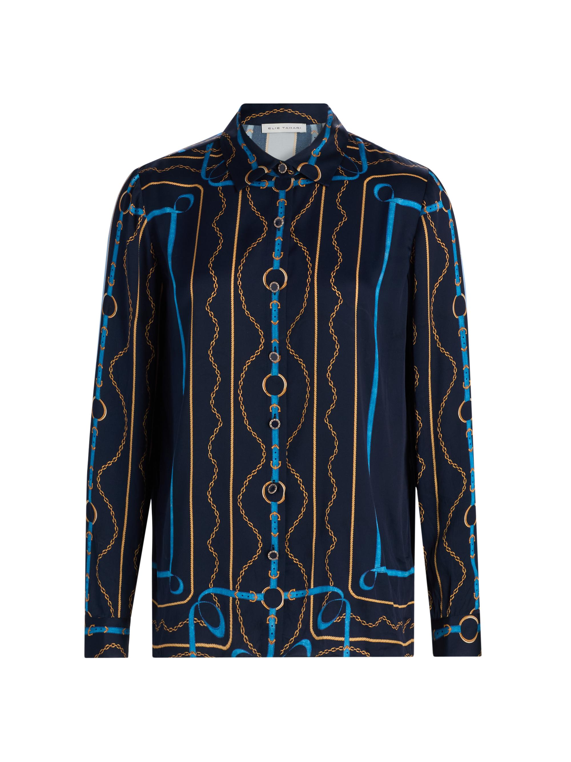 アンドエルシー　うららかシャツ Elie Tahari The Julianna Printed Blouse | Saks Fifth Avenue