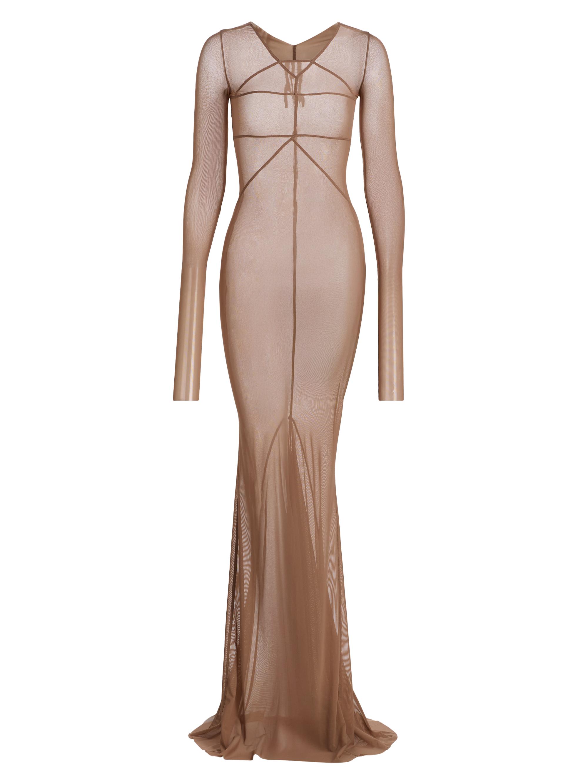 Rick Owens Women's Temple Collage Sheer Seamed Gown - Dna