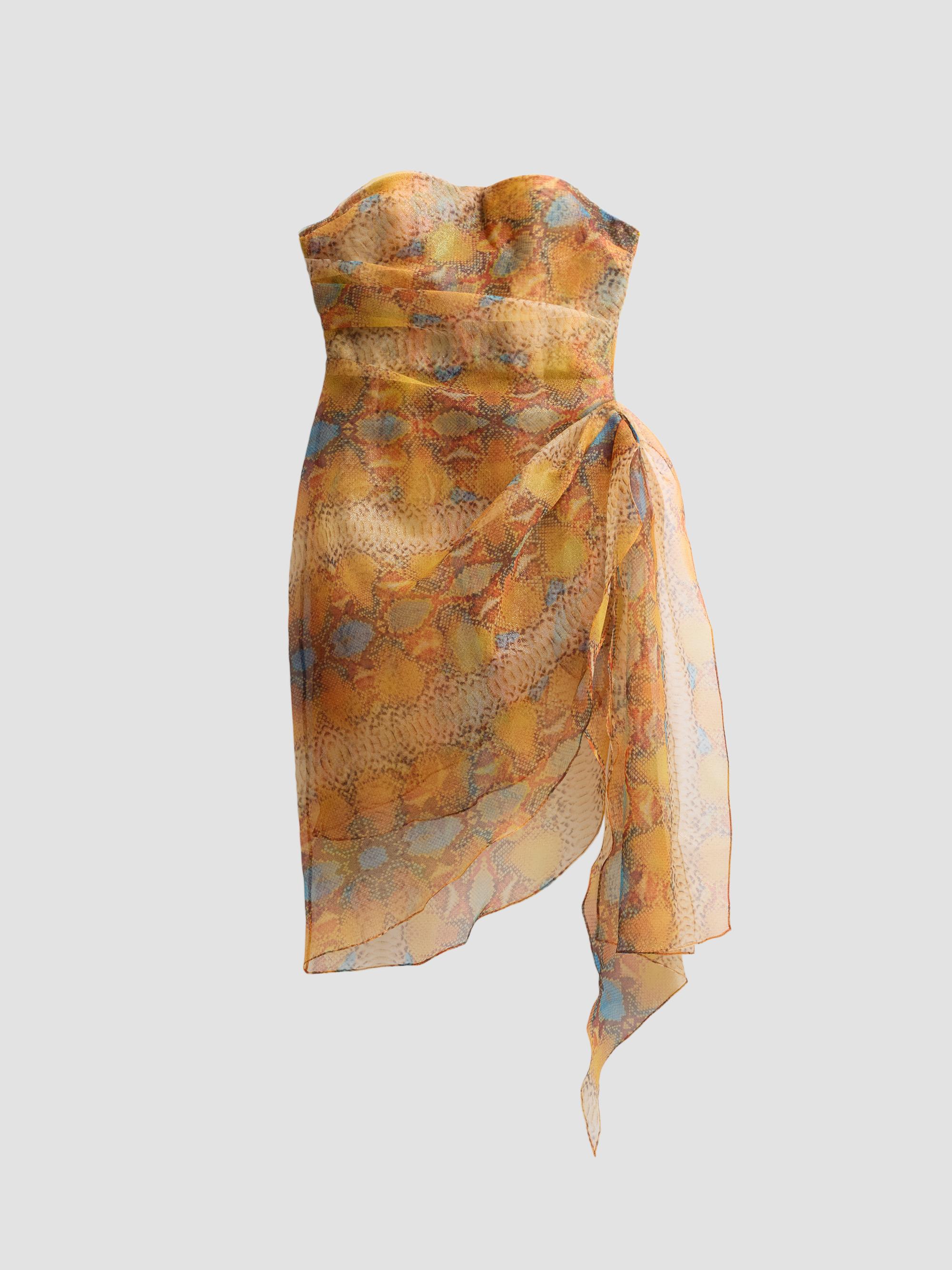 laquan smith gold dress Printed Asymmetric Strapless Mini - Snake Laquan_smith's profile