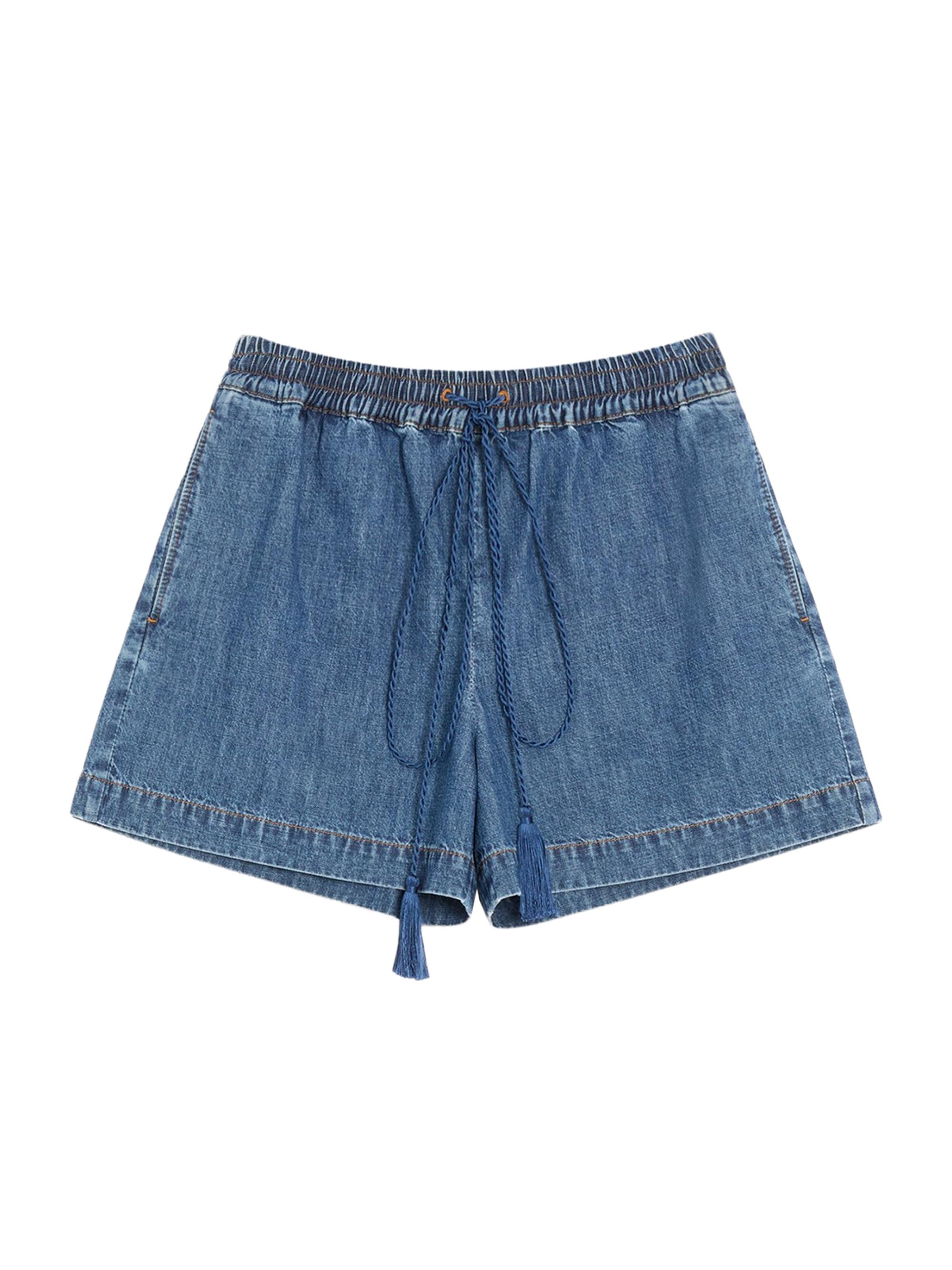 Valentino Garavani Women's Denim Chambray Shorts - Blue