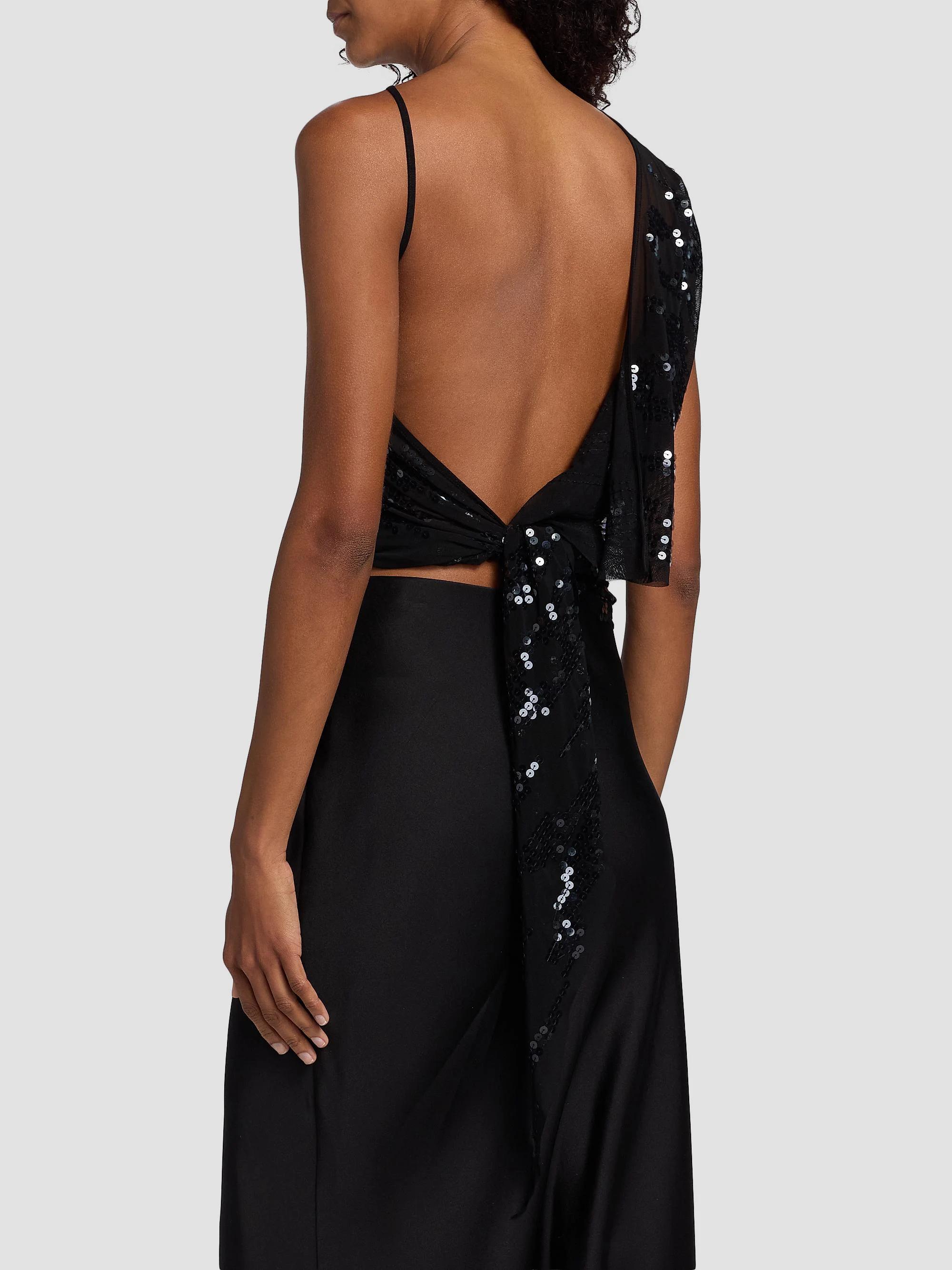 Rick Owens Tungsten Sheer Sequined Top | Saks Fifth Avenue
