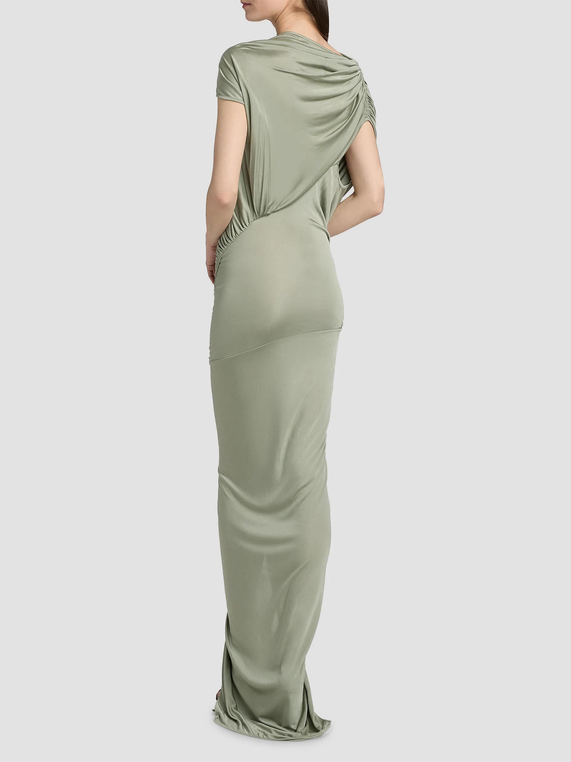 green rick owens dress Ares Draped Gown Ebay