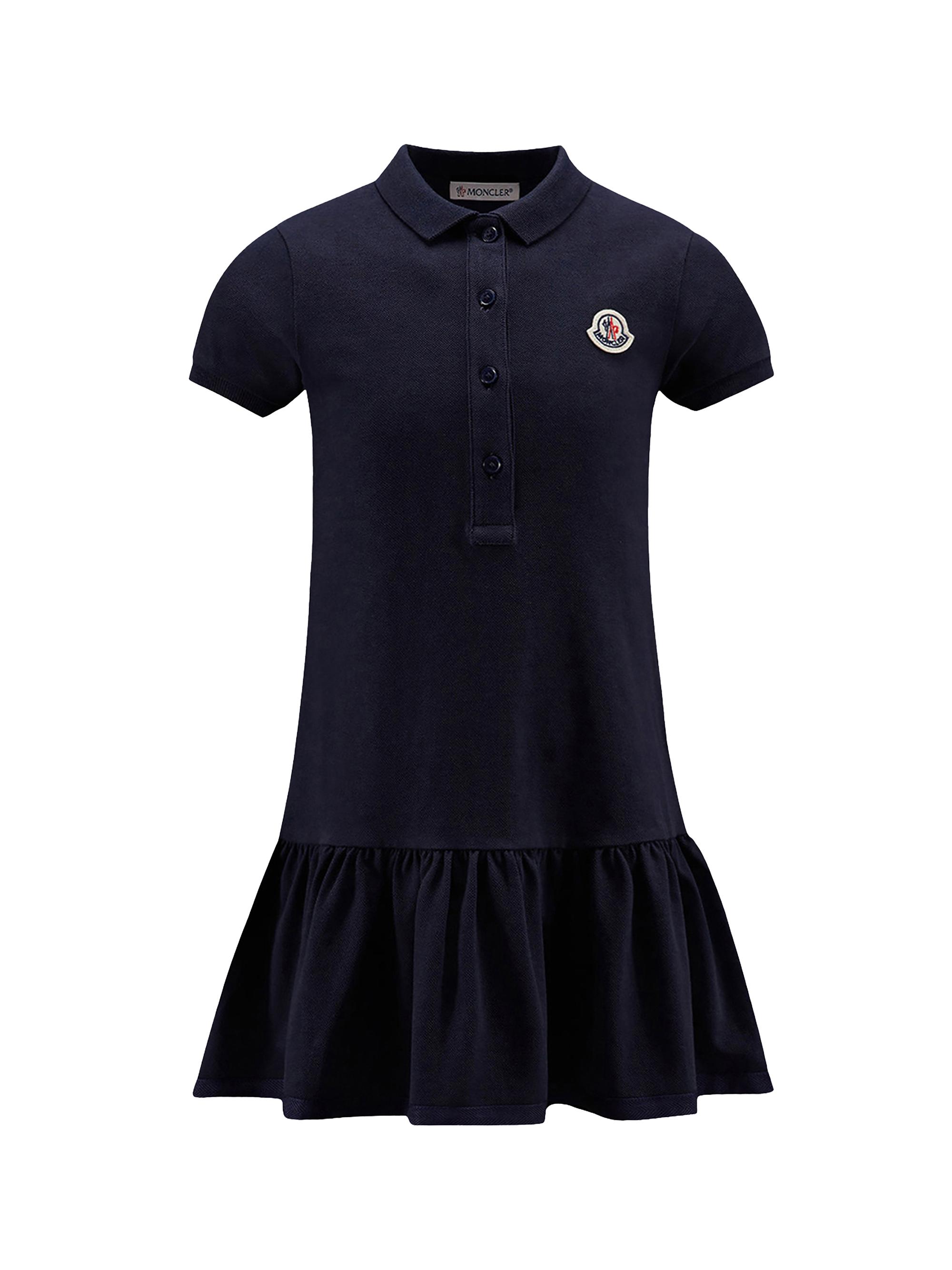 Moncler Little Girl's & Girl's Dress in Cotton Piquet - Navy Blue
