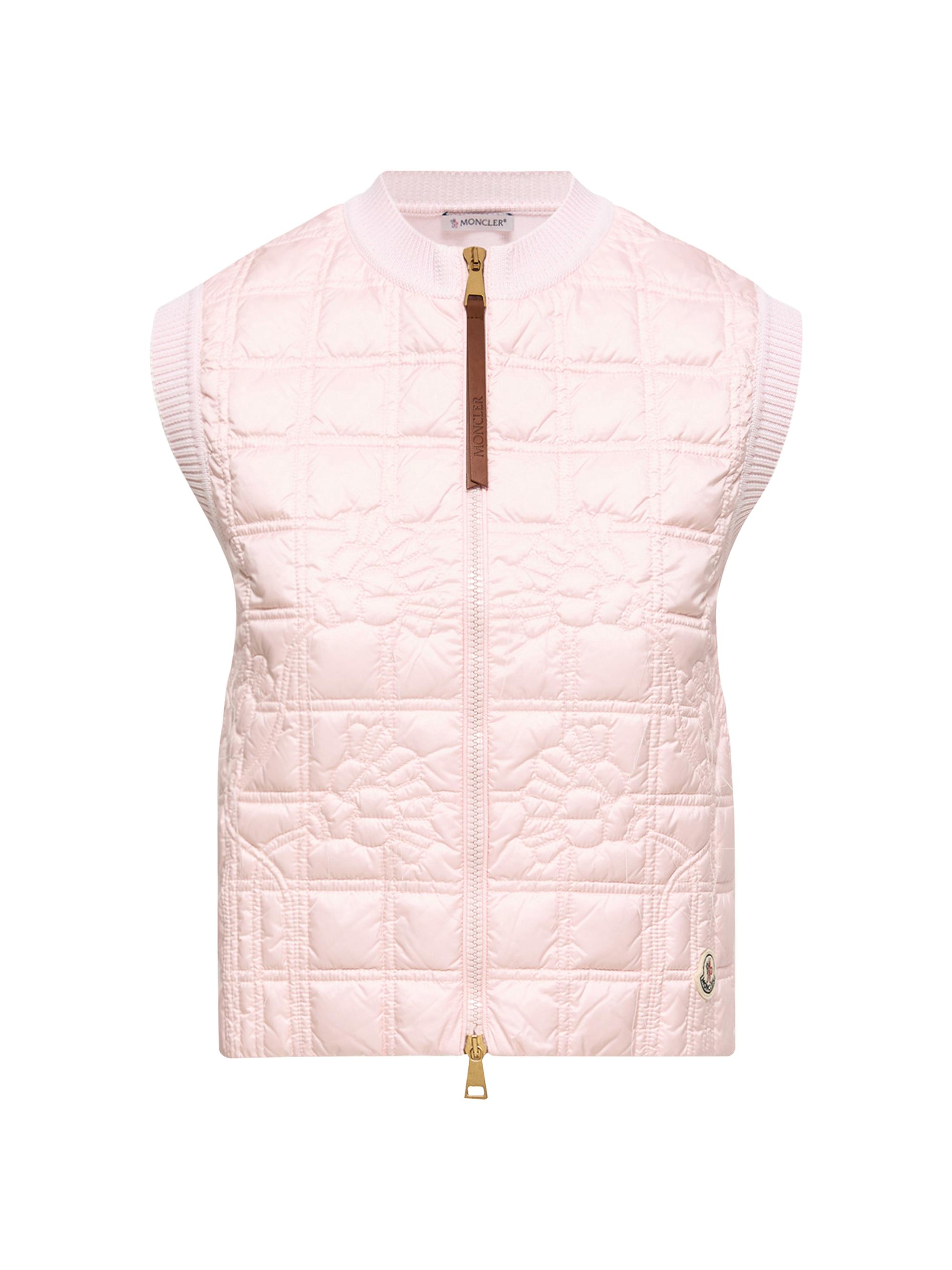 Moncler Women's Puffer Vest in Cotton - Light Pink