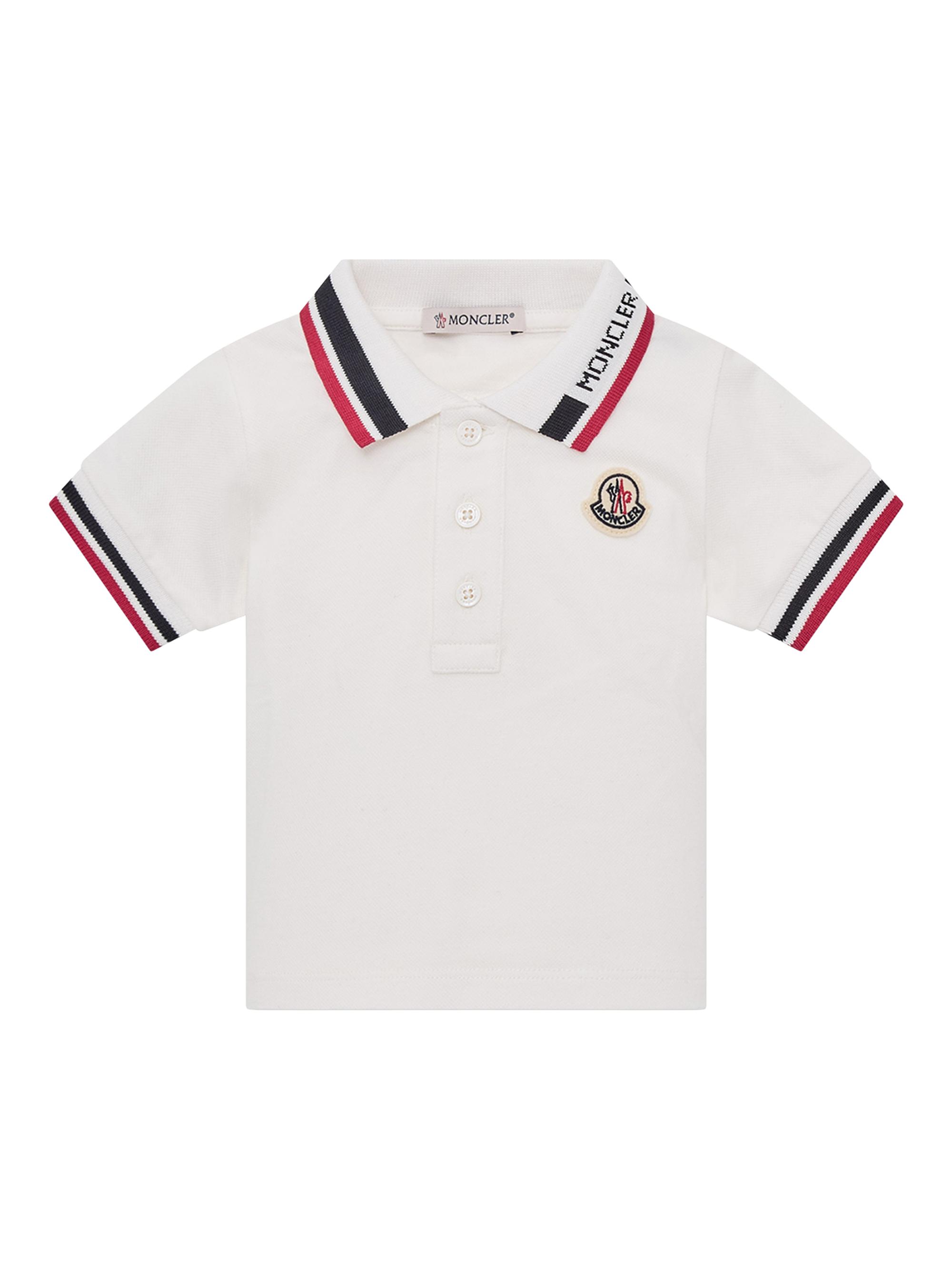 Moncler Baby Boy's & Little Boy's Polo Shirt in Cotton Piquet - White