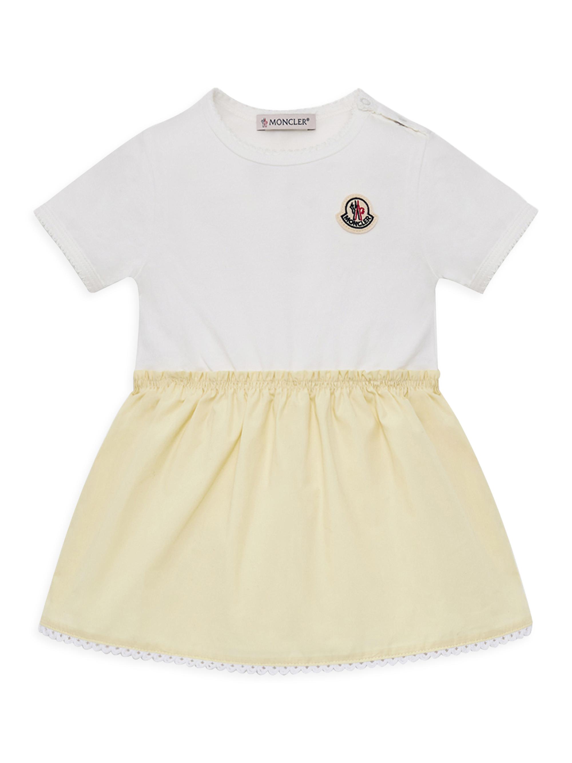 Moncler Baby Girl's & Little Girl's Dress in Cotton Blend - Off White Yellow