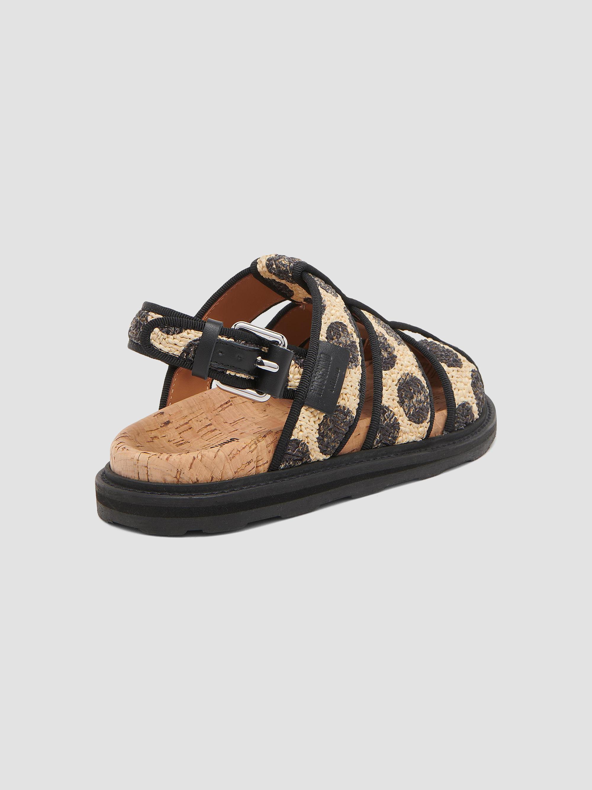 Moschino Polka Dot Woven Raffia Sandals | Saks Fifth Avenue