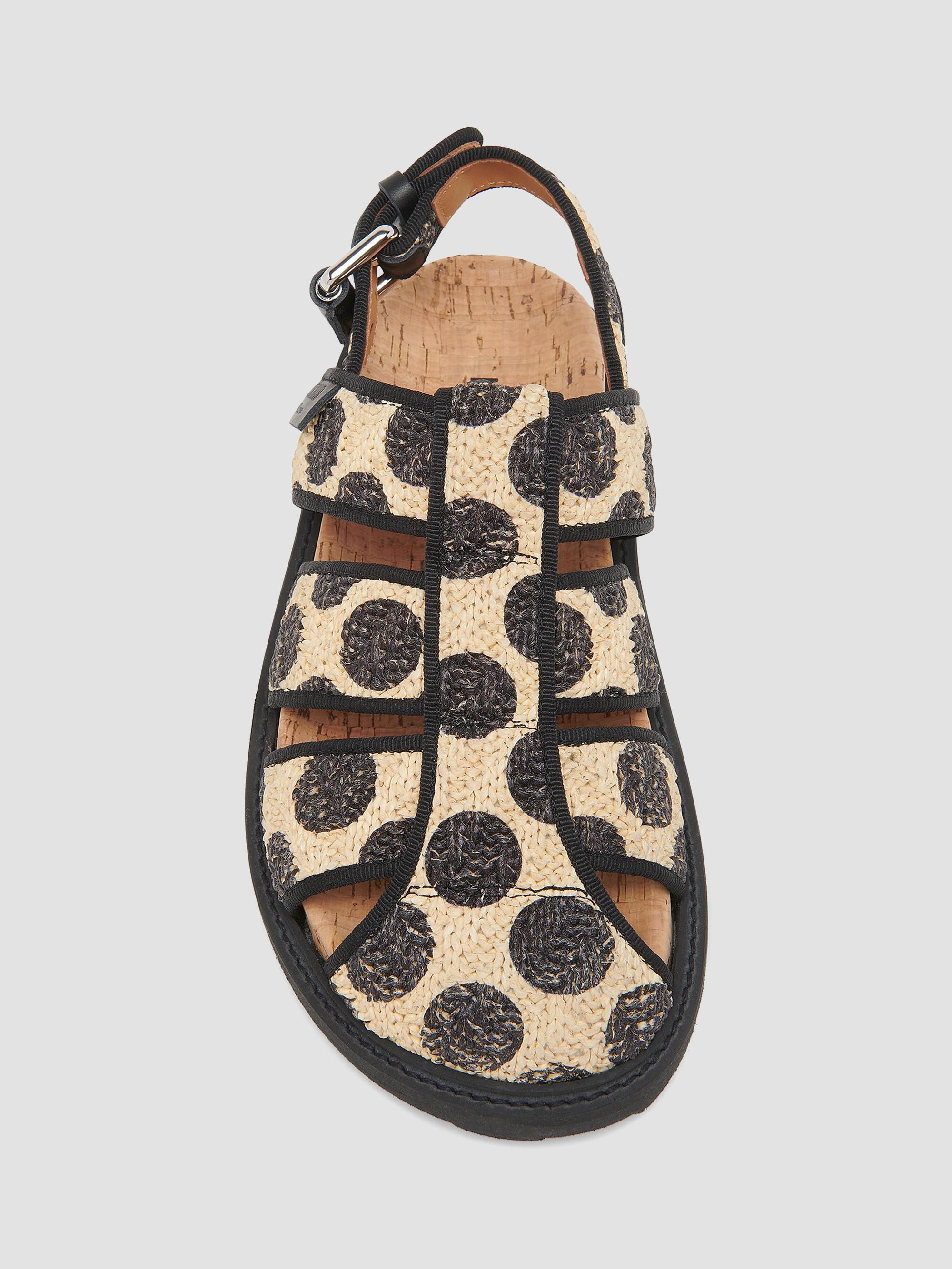 Moschino Polka Dot Woven Raffia Sandals | Saks Fifth Avenue