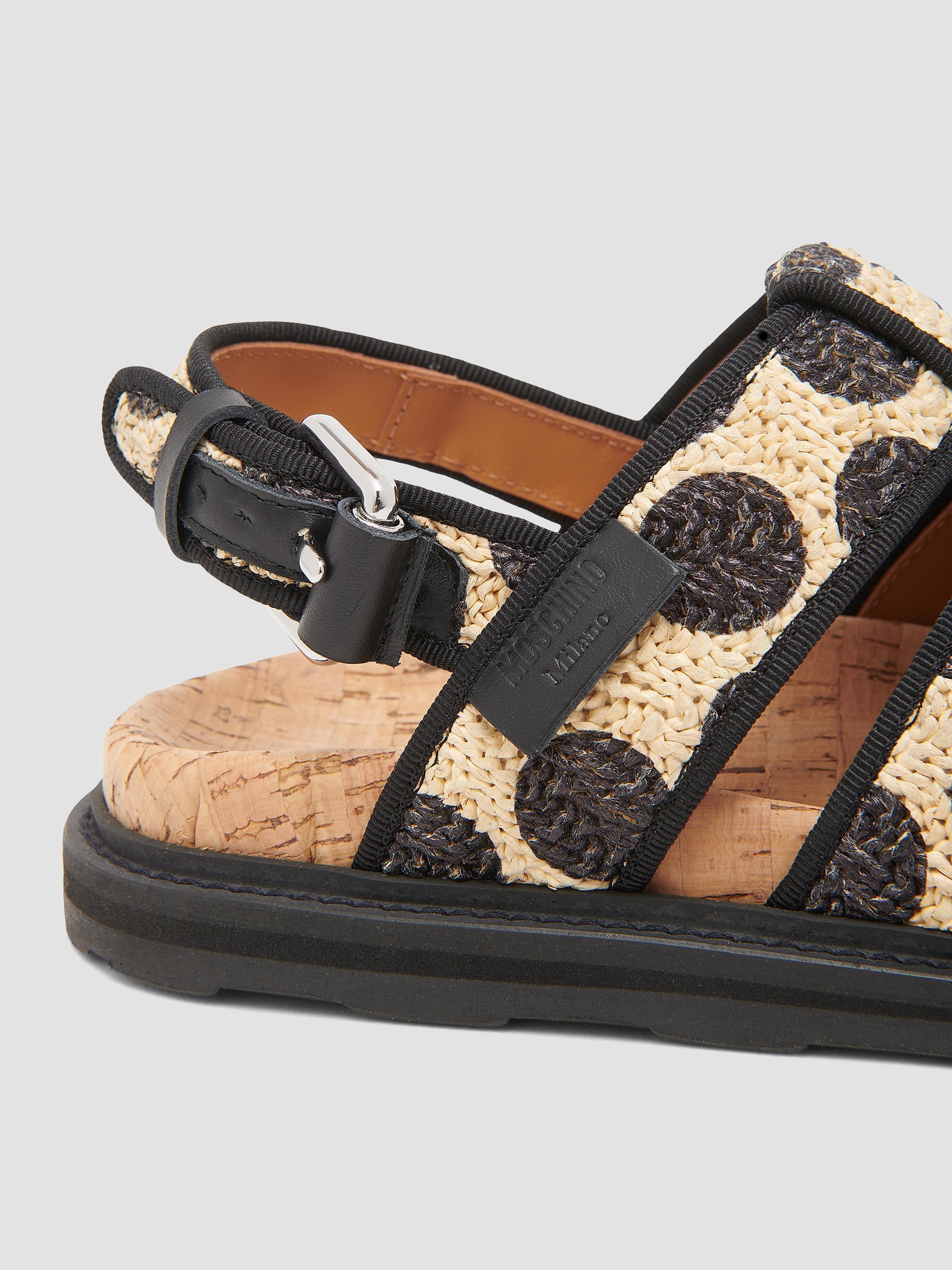Moschino Polka Dot Woven Raffia Sandals | Saks Fifth Avenue