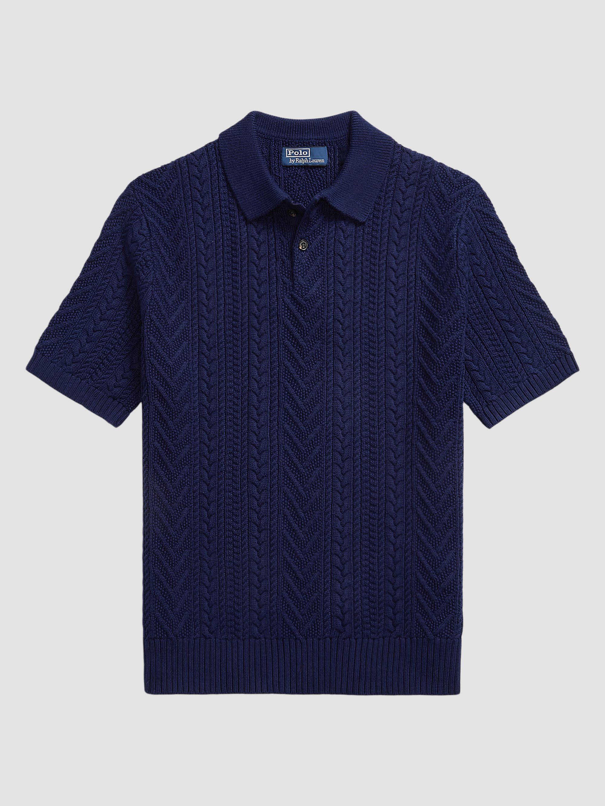 Polo by Ralph Lauren ネイビー リネン100% W34 Polo Ralph Lauren Knit Linen-Blend Polo Shirt | Saks Fifth Avenue