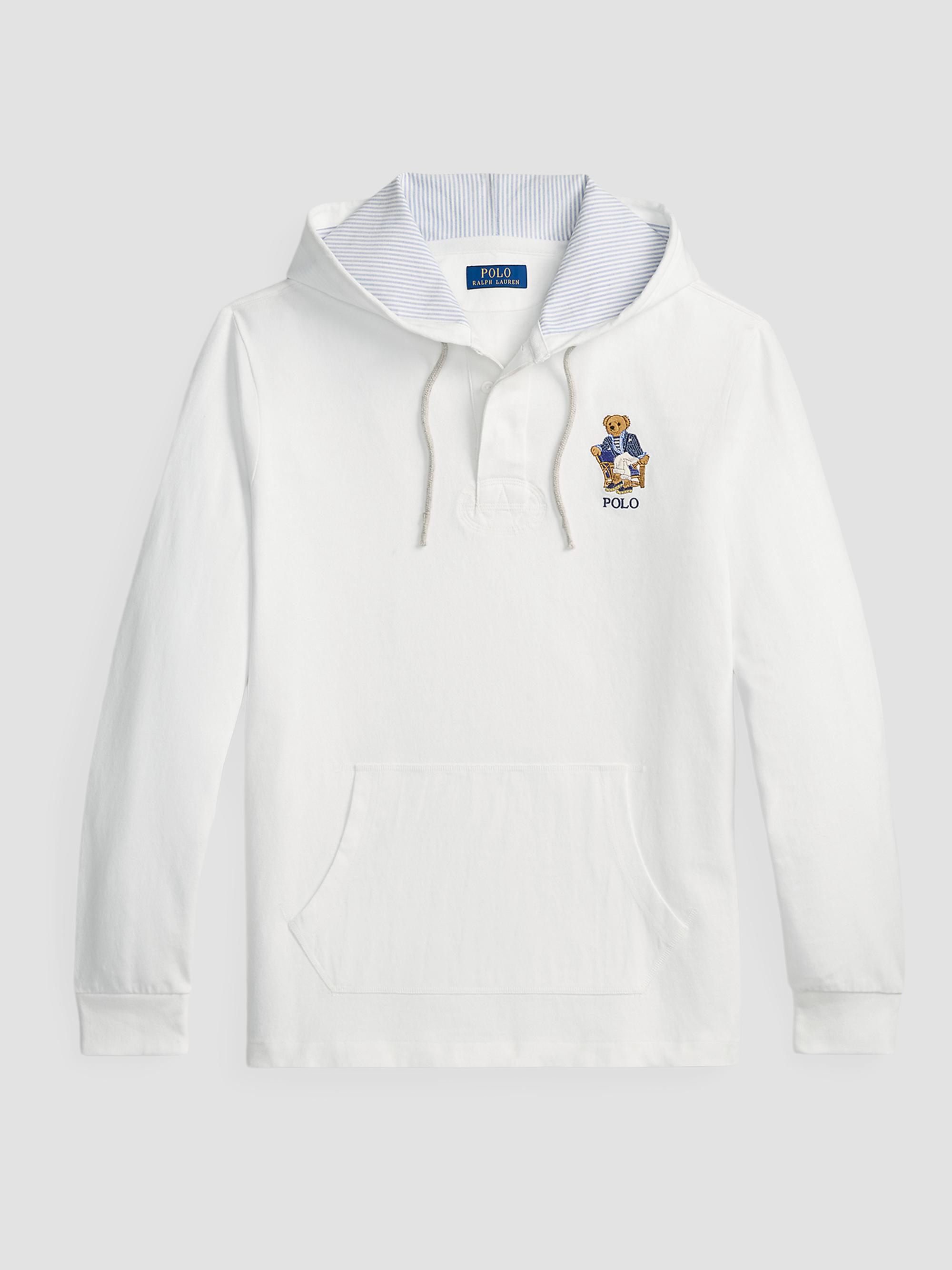 Polo Ralph Lauren Men's Polo Bear Cotton Hoodie - Newport Bear White