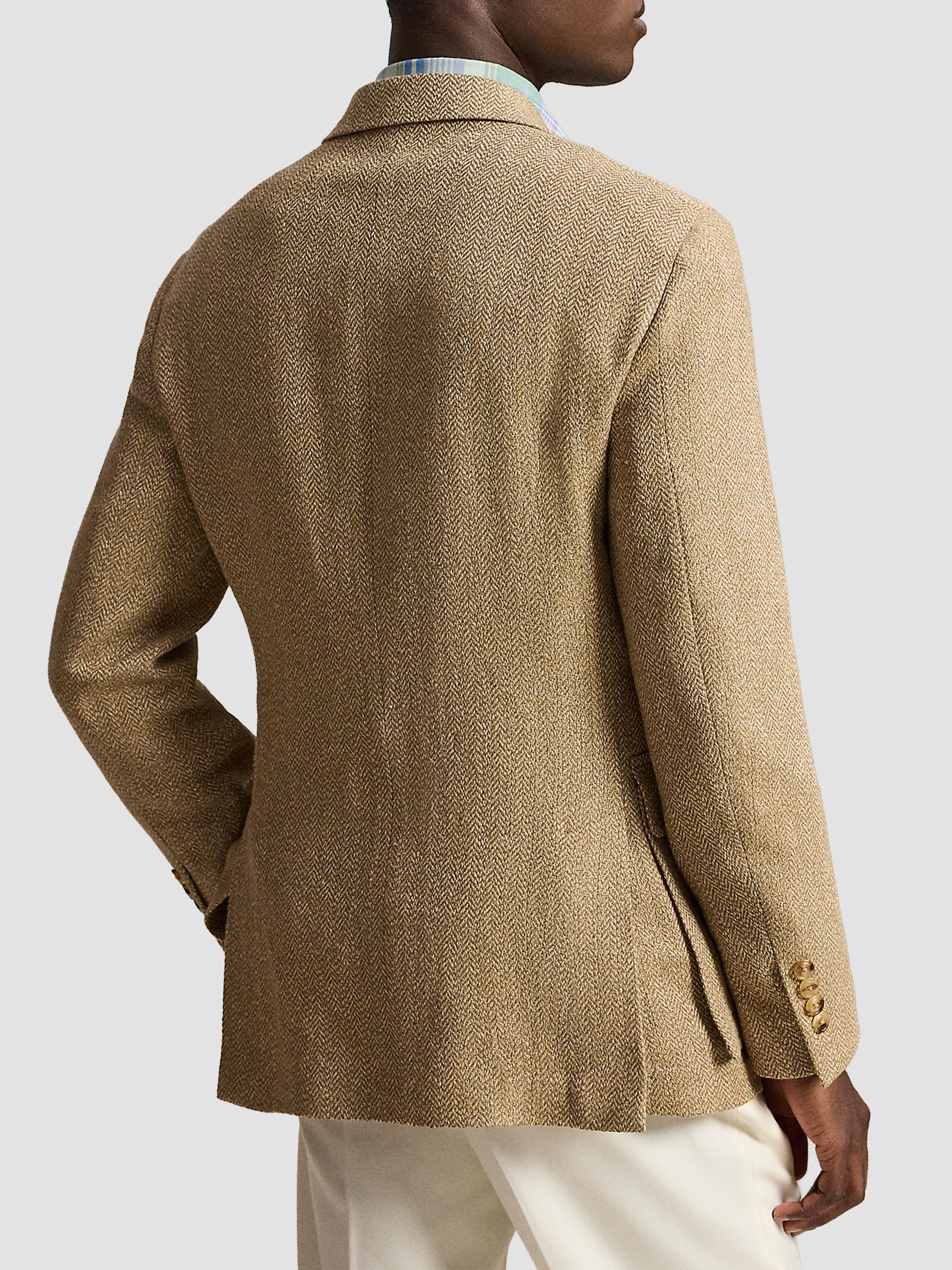 Polo Ralph Lauren Men's Herringbone Single-Breasted Sport Jacket - Tan | Thumbnail 3