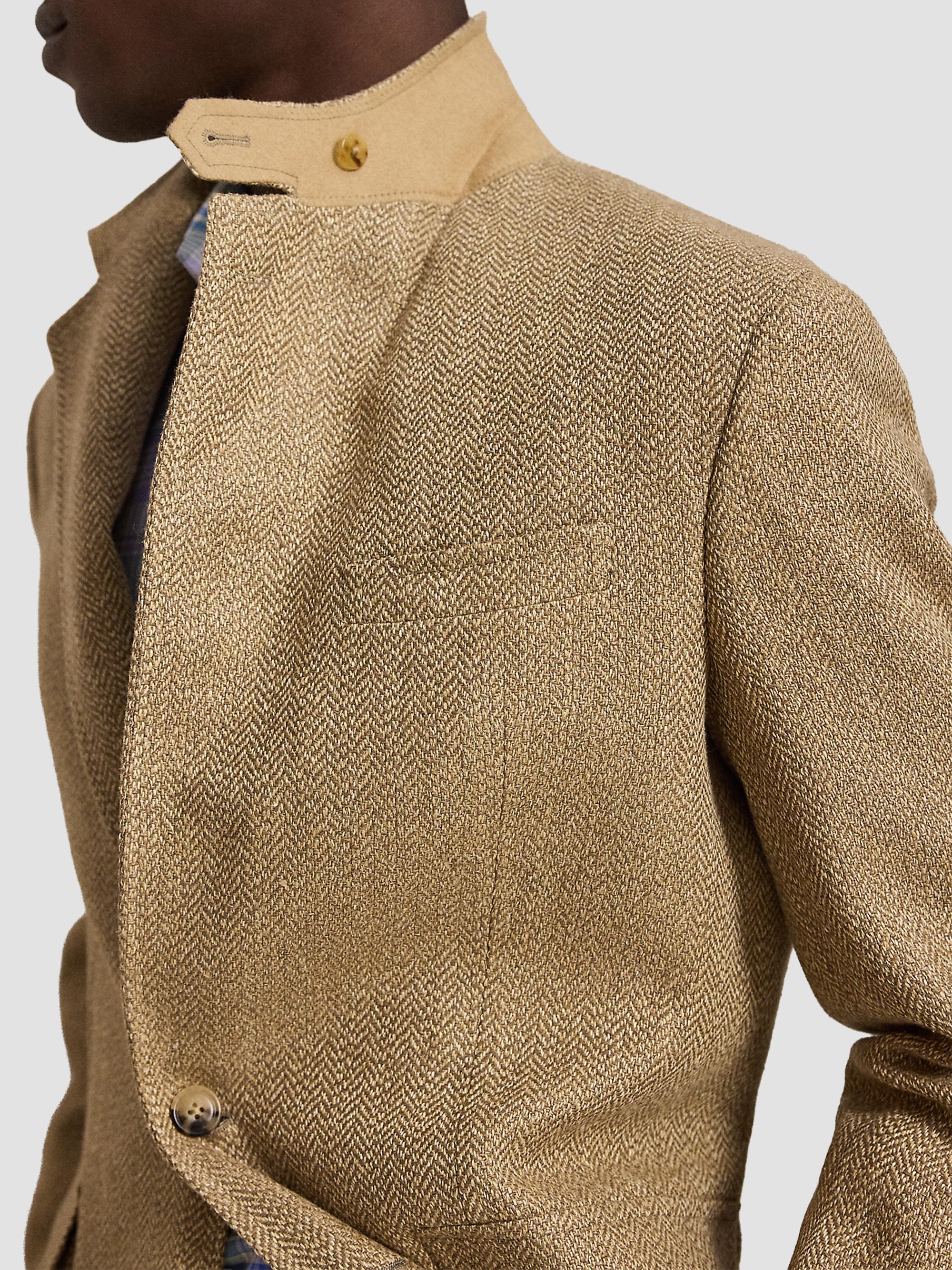 Polo Ralph Lauren Men's Herringbone Single-Breasted Sport Jacket - Tan | Thumbnail 5