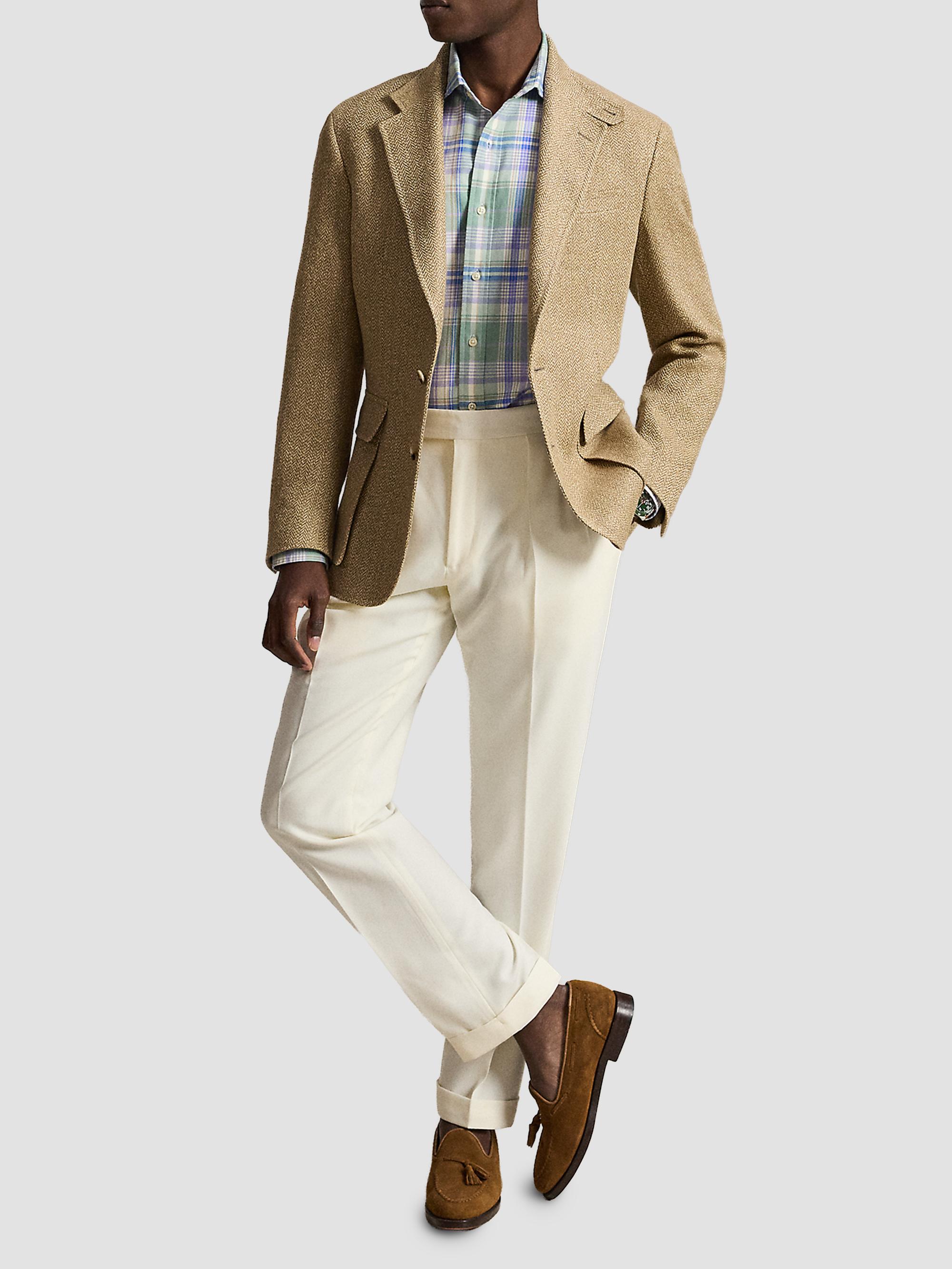 Polo Ralph Lauren Men's Herringbone Single-Breasted Sport Jacket - Tan | Thumbnail 2