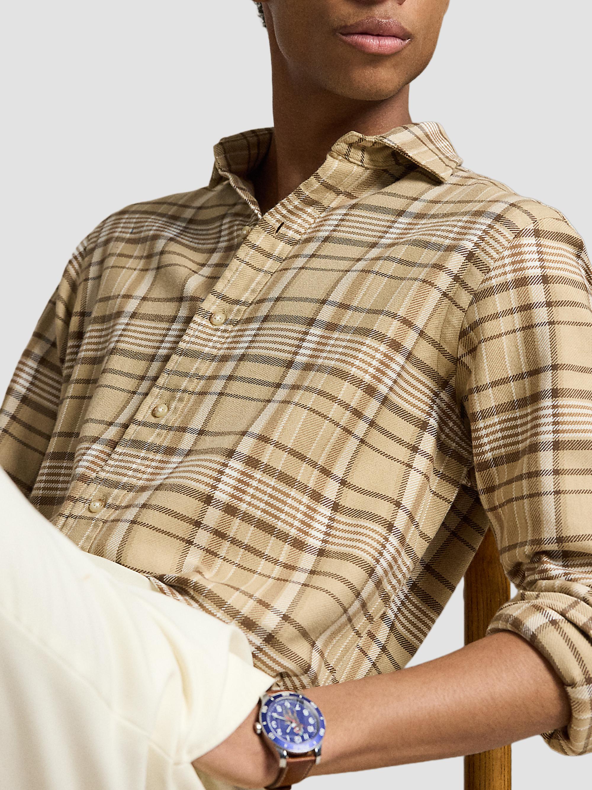 Polo Ralph Lauren Men's Classic-Fit Plaid Flannel Shirt - Brown Multi | Thumbnail 5