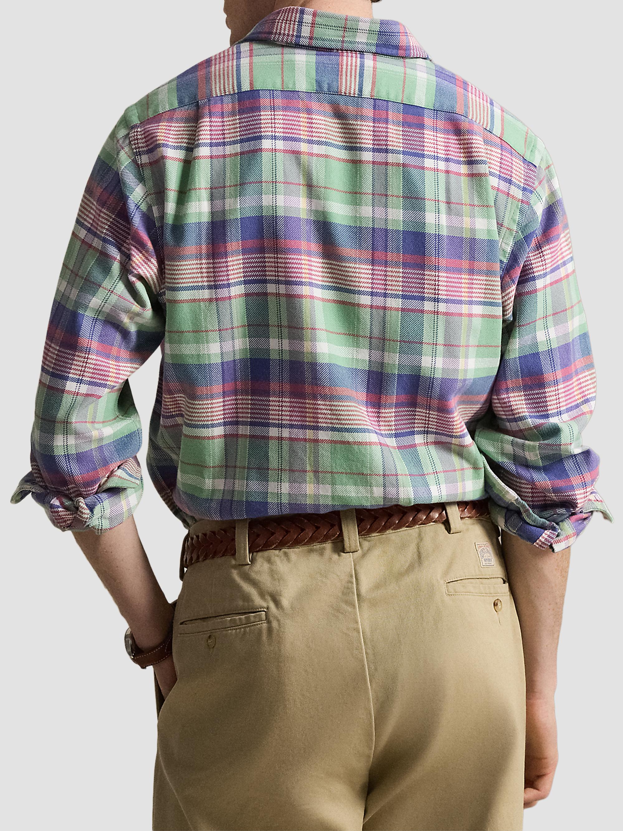 Polo Ralph Lauren Men's Classic-Fit Plaid Flannel Shirt - Green Purple Multi | Thumbnail 3