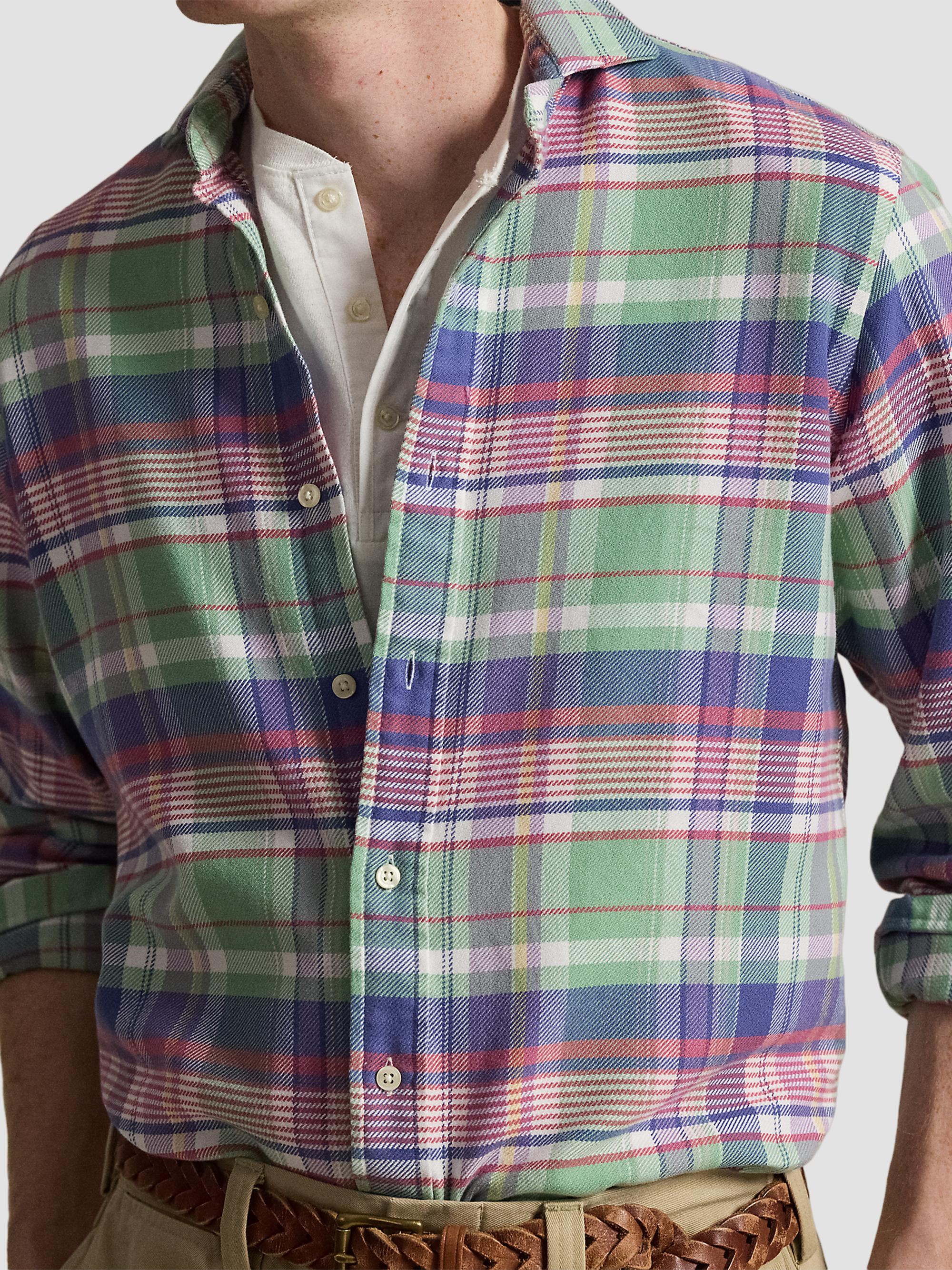 Polo Ralph Lauren Men's Classic-Fit Plaid Flannel Shirt - Green Purple Multi | Thumbnail 5