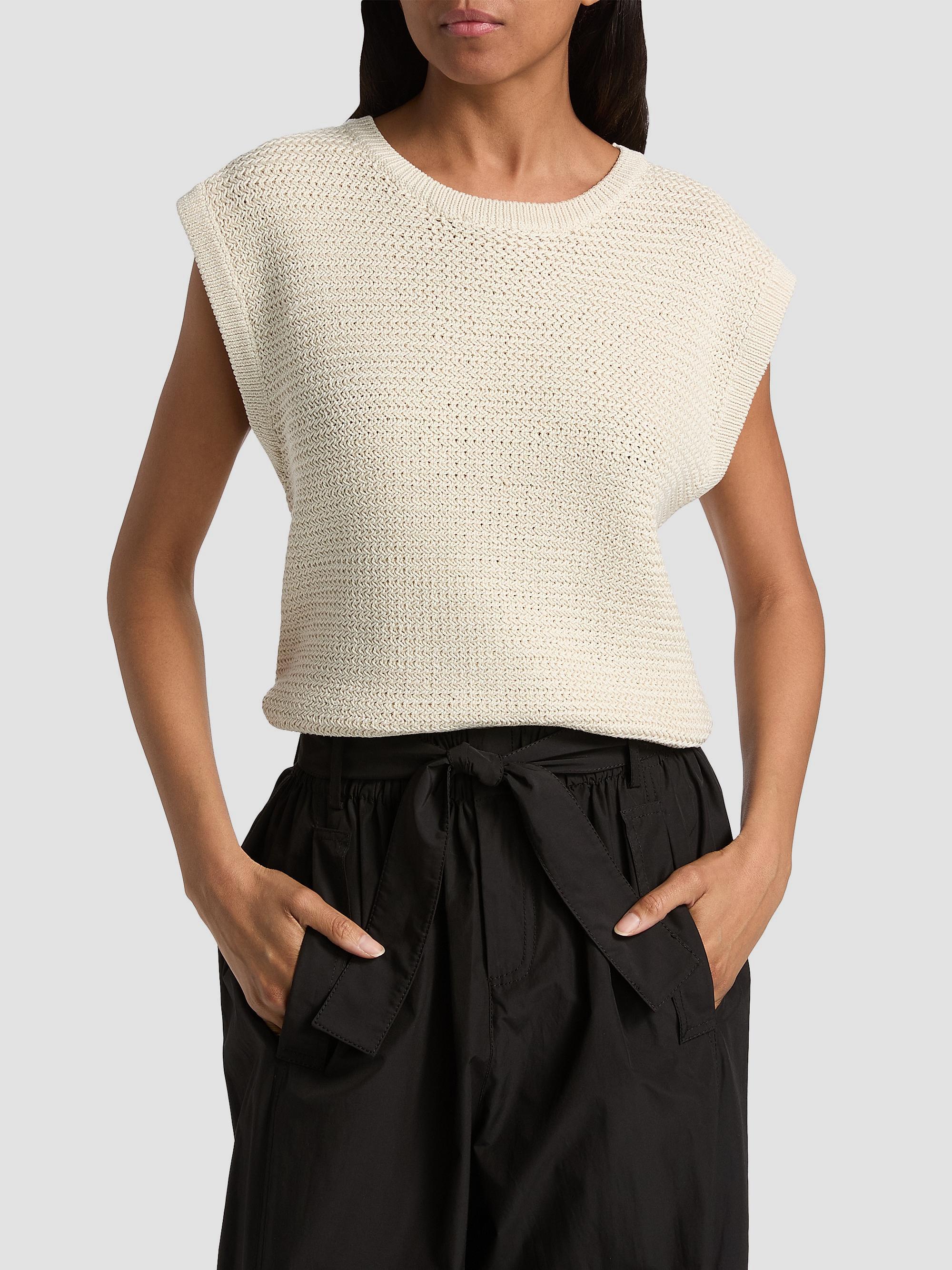 Derek Lam 10 Crosby Women's Vivienne Knit Cotton Sleeveless Top - Marshmallow | Thumbnail 3