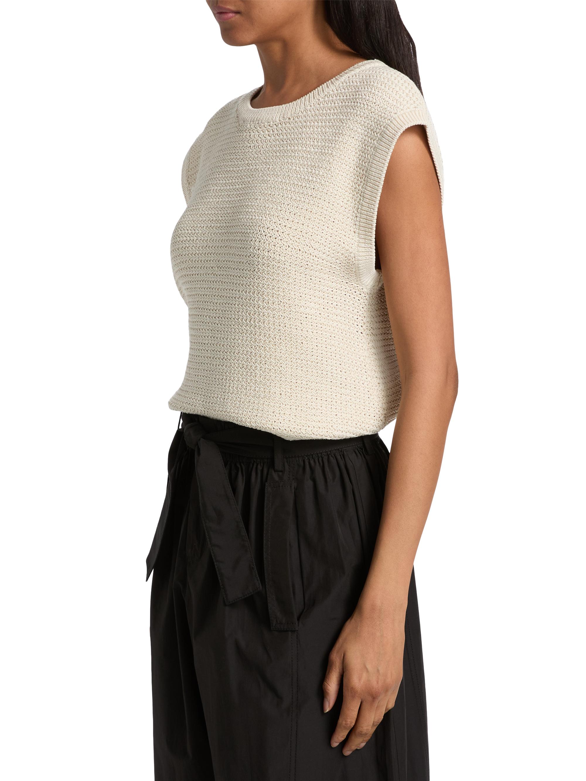 Derek Lam 10 Crosby Women's Vivienne Knit Cotton Sleeveless Top - Marshmallow | Thumbnail 4