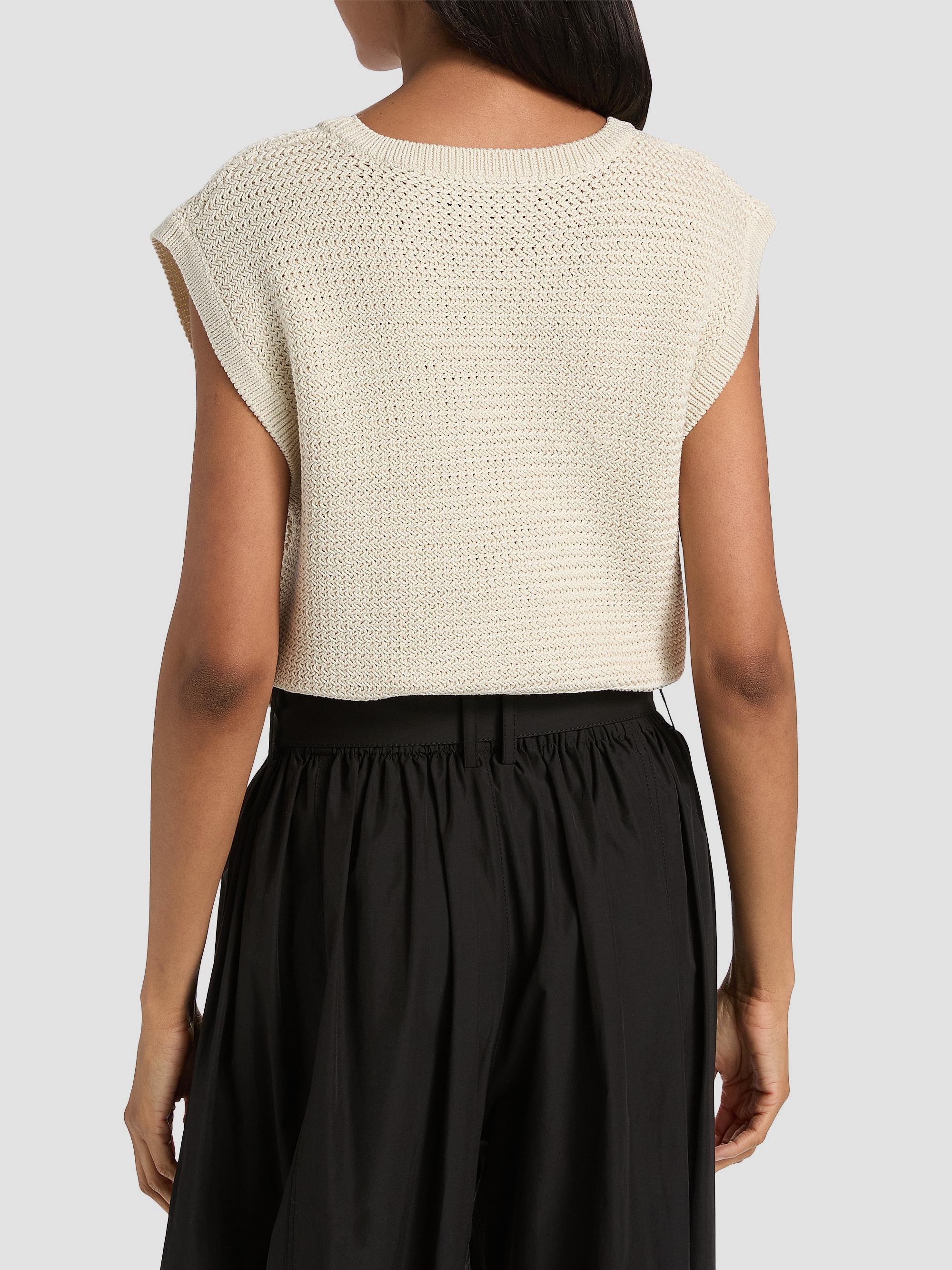 Derek Lam 10 Crosby Women's Vivienne Knit Cotton Sleeveless Top - Marshmallow | Thumbnail 5