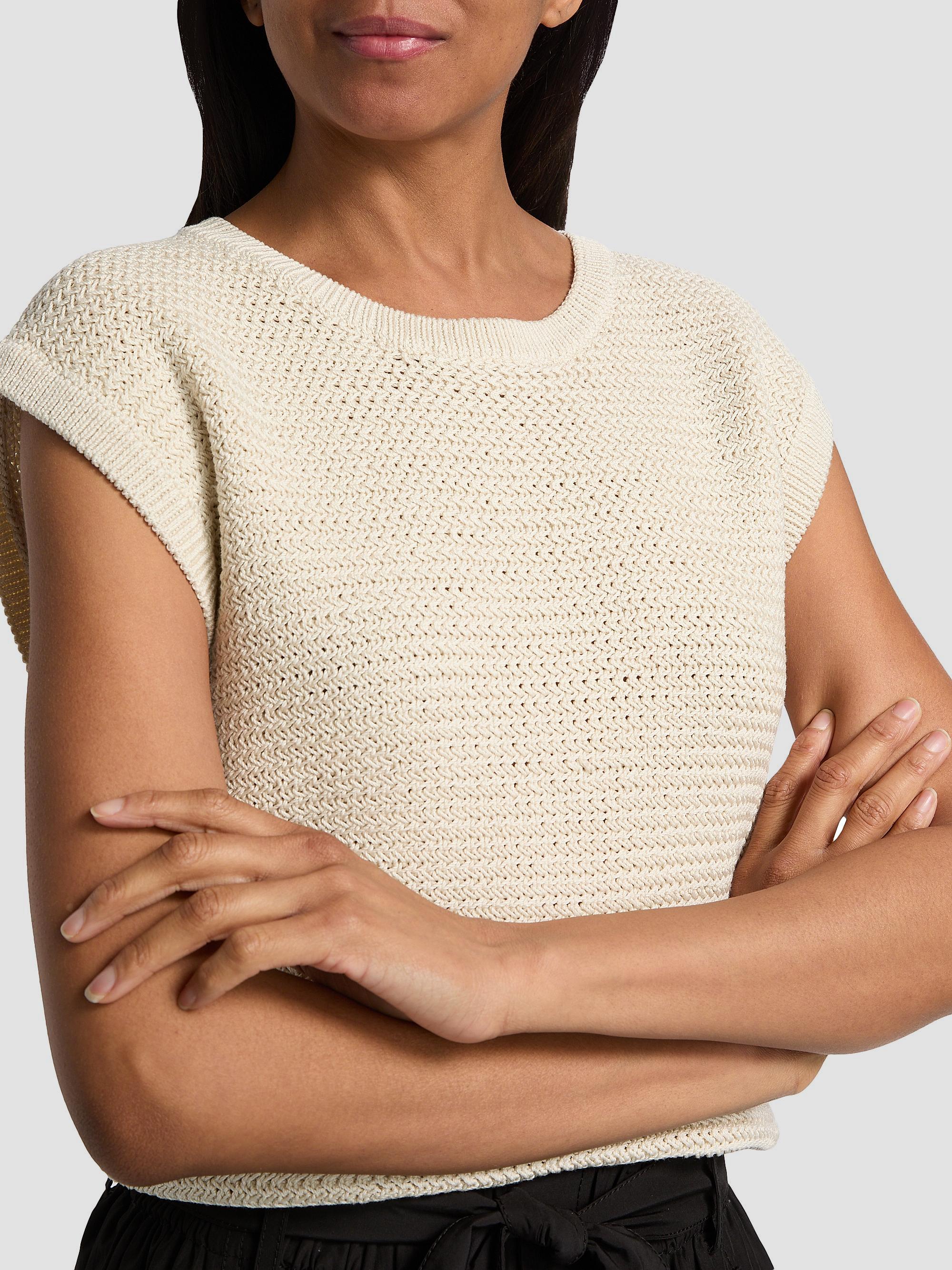 Derek Lam 10 Crosby Women's Vivienne Knit Cotton Sleeveless Top - Marshmallow | Thumbnail 6