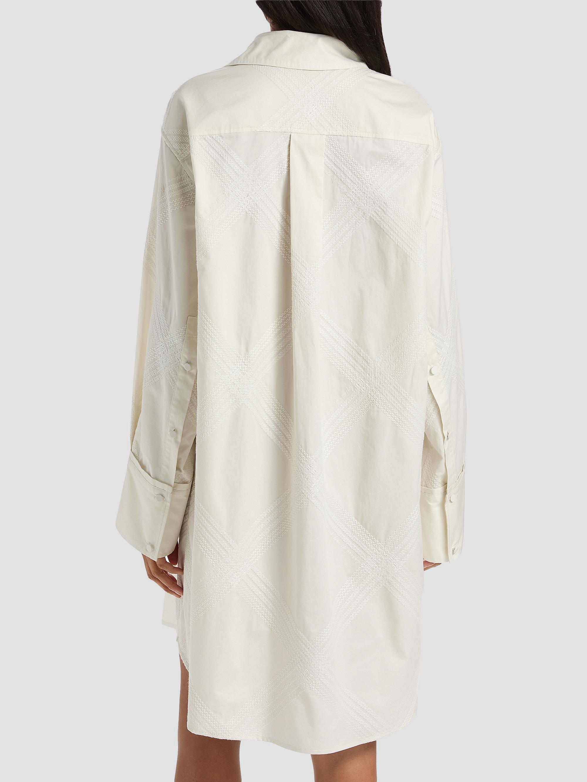 Derek Lam 10 Crosby Women's Piper Embroidered Shirtdress - Bone | Thumbnail 5