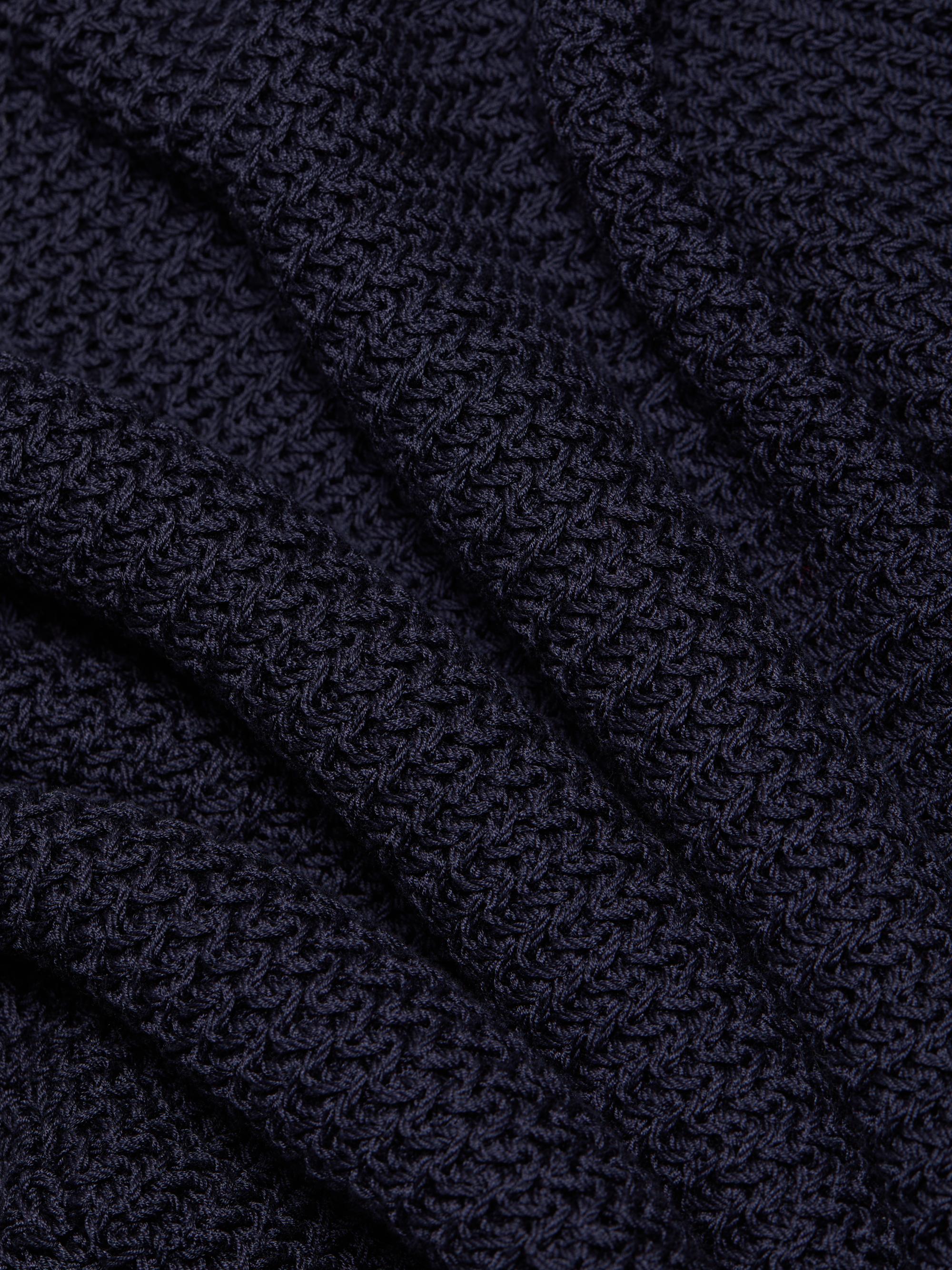 Derek Lam 10 Crosby Women's Madison Cotton Elbow-Sleeve Sweater - Navy | Thumbnail 7