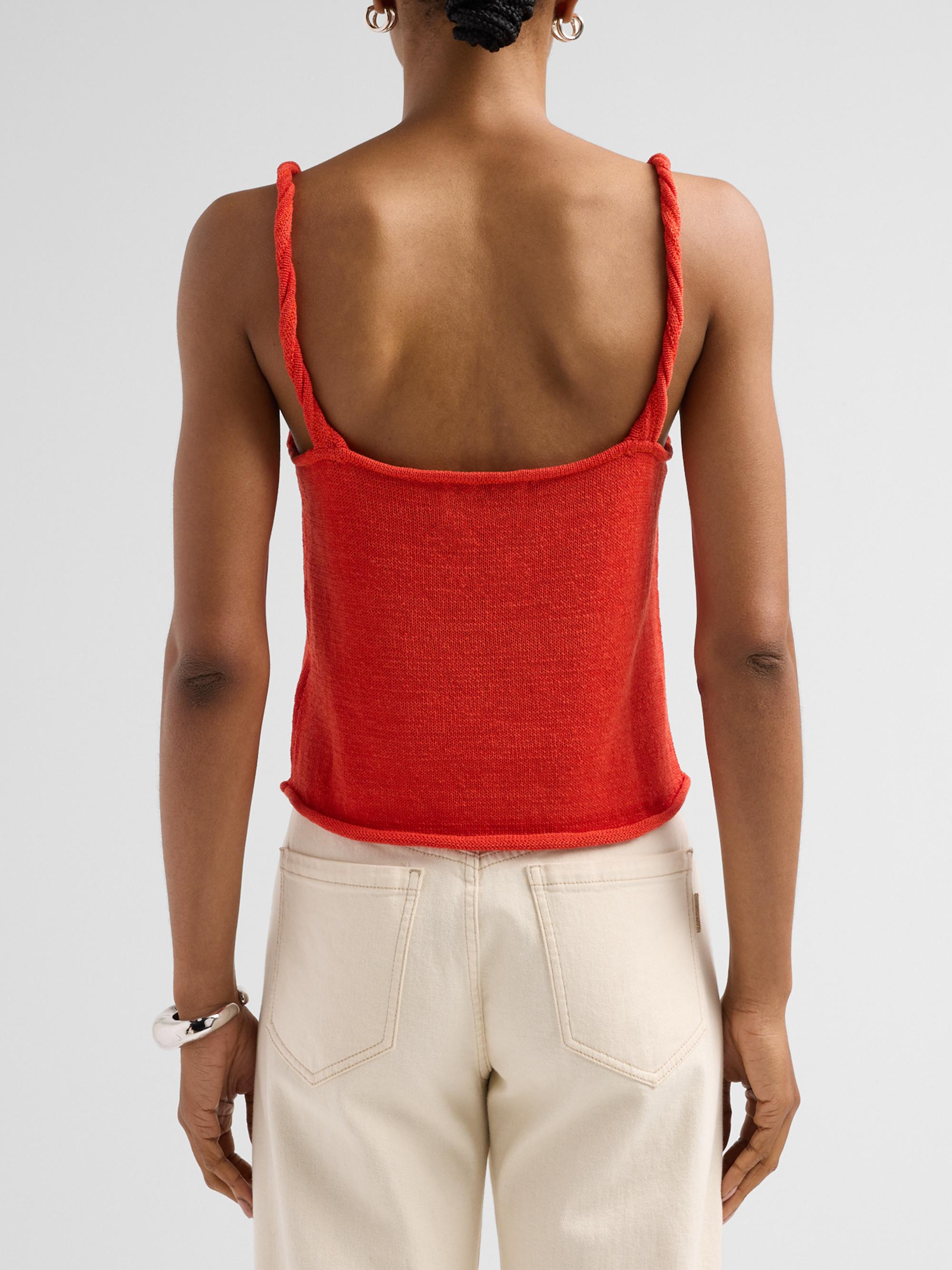 SEROYA Women's Aimee Linen-Cotton Tank - Geranium | Thumbnail 3